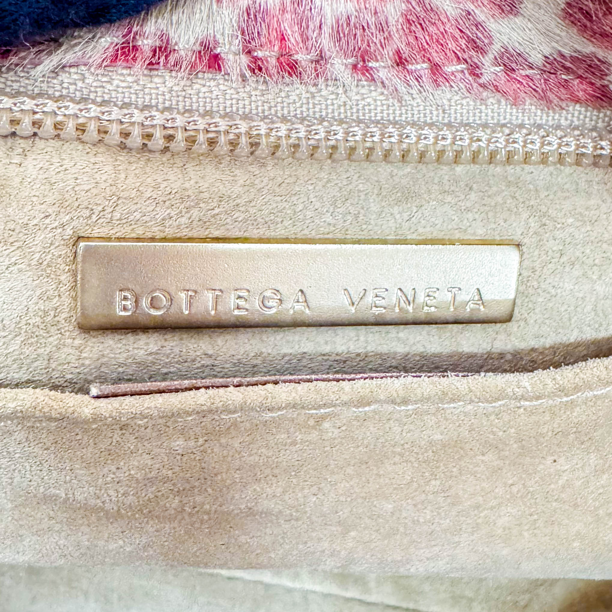 Neutral Animal Print Pony Hair Shoulder Bag