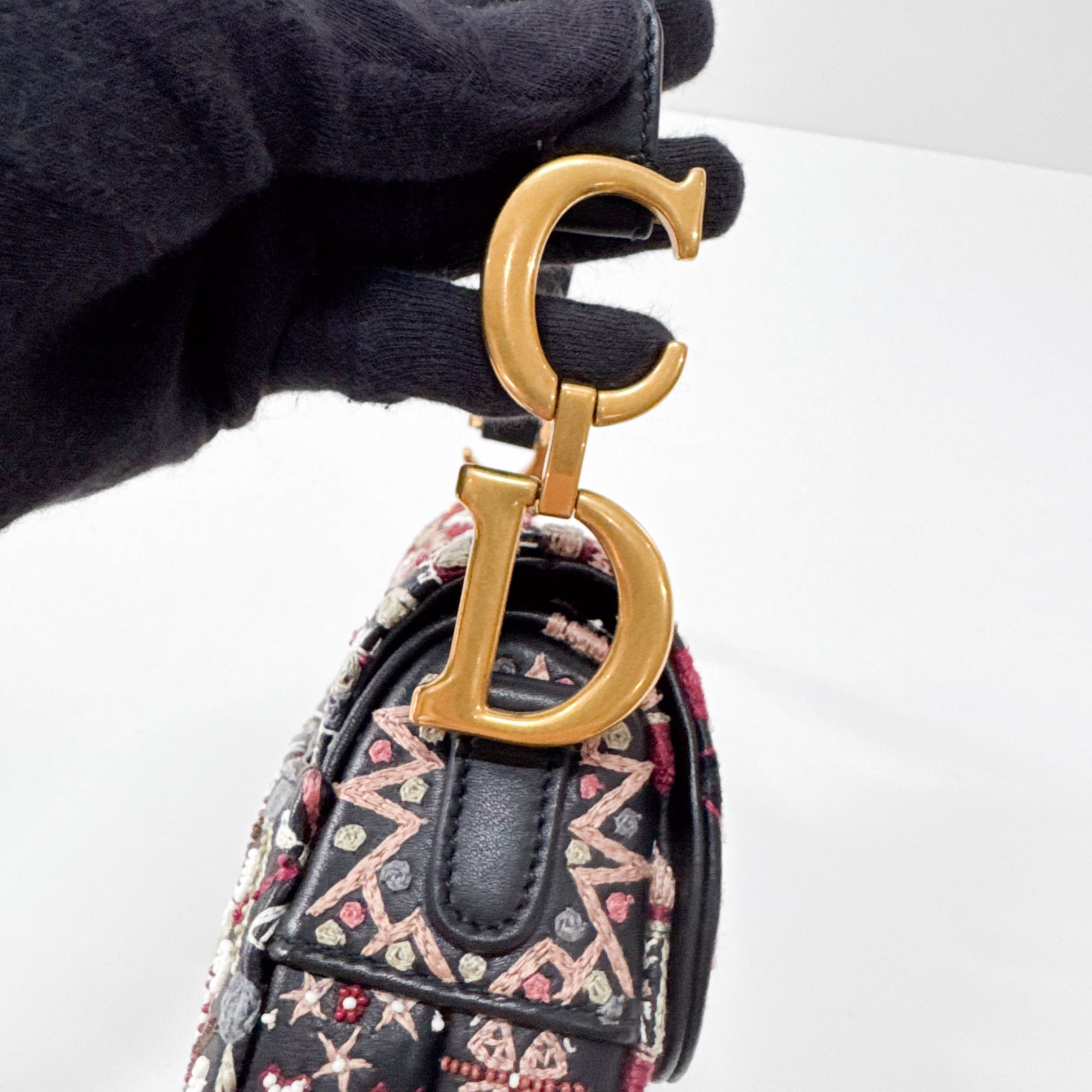 Saddle Bag Embroidered and Beaded Leather