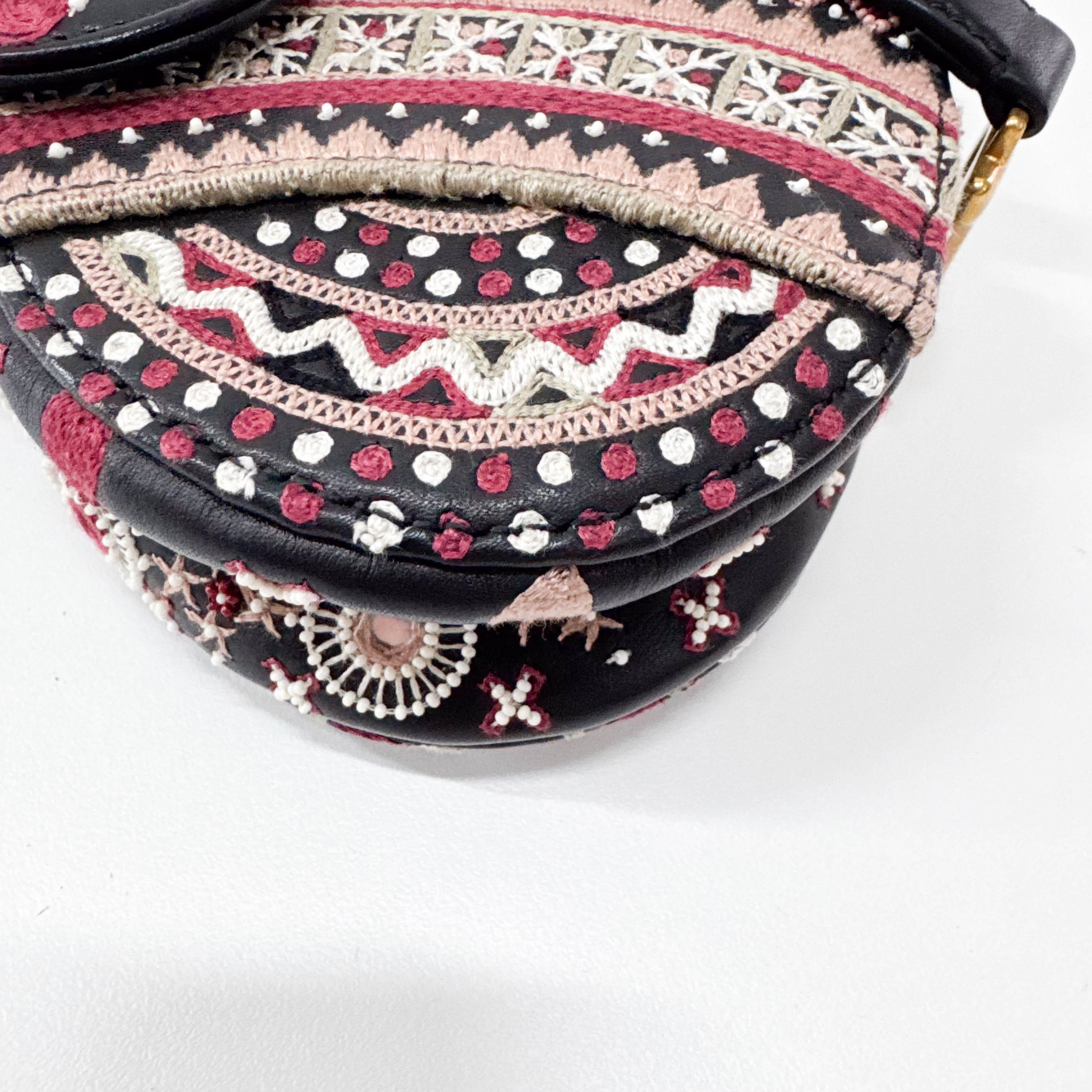 Saddle Bag Embroidered and Beaded Leather