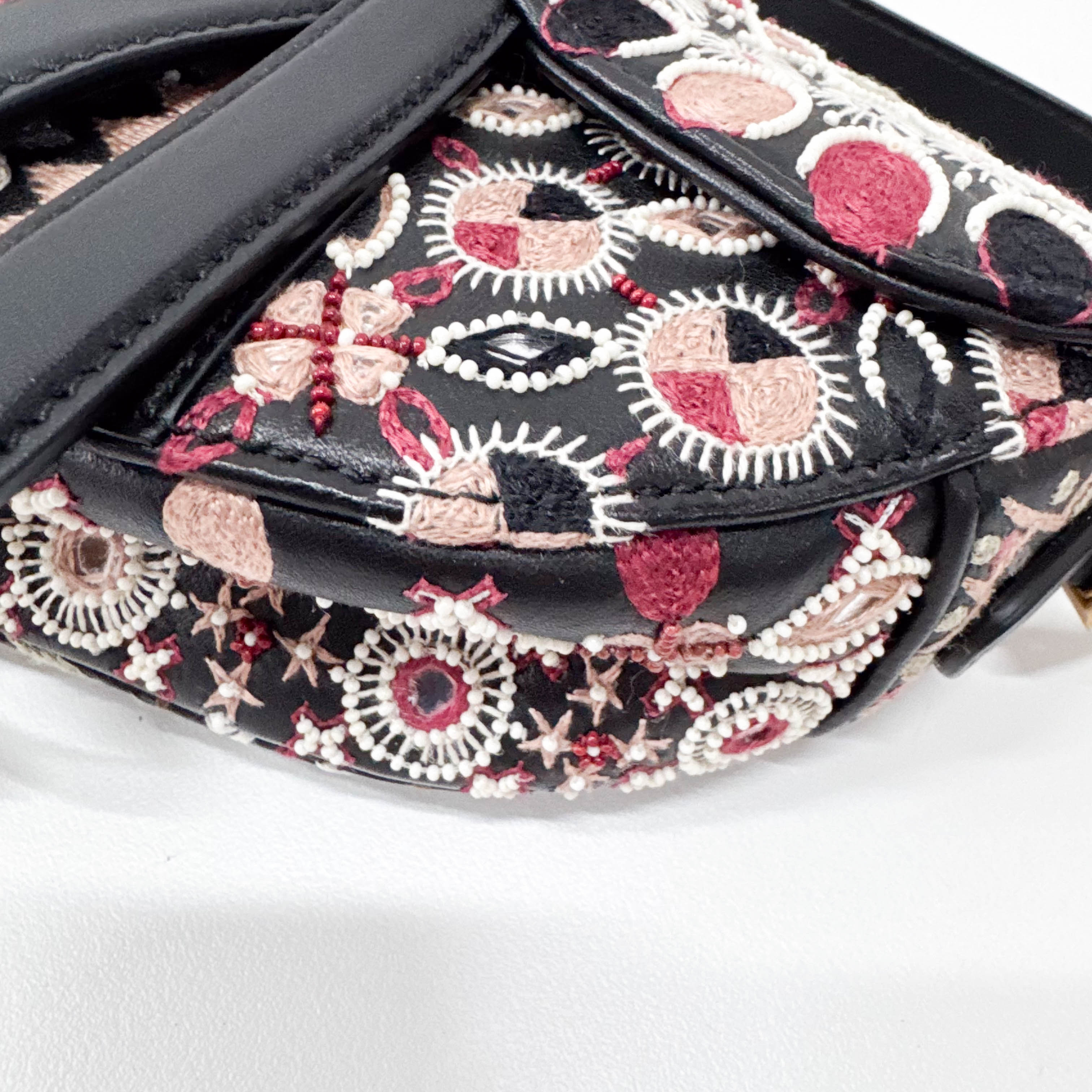 Saddle Bag Embroidered and Beaded Leather