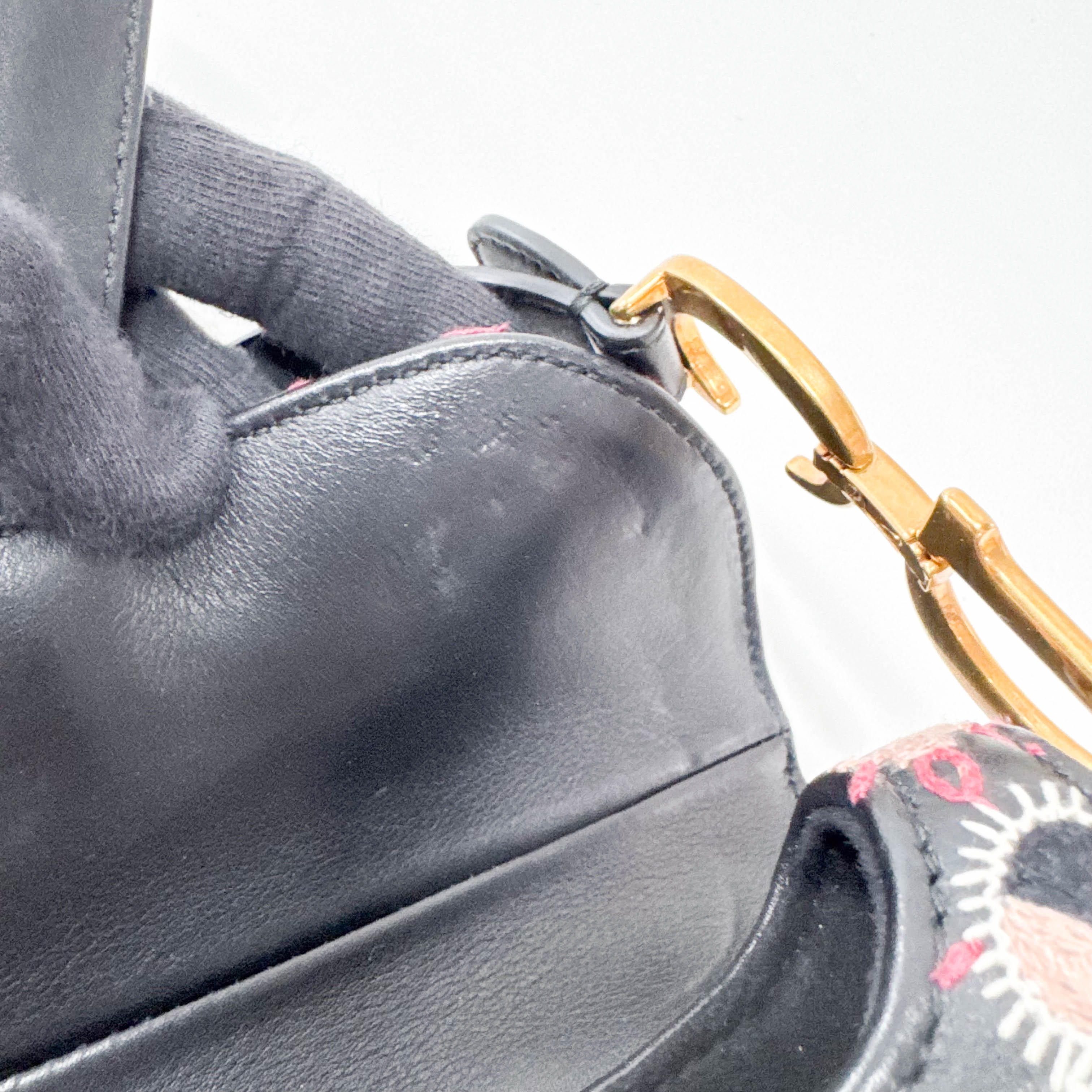 Saddle Bag Embroidered and Beaded Leather