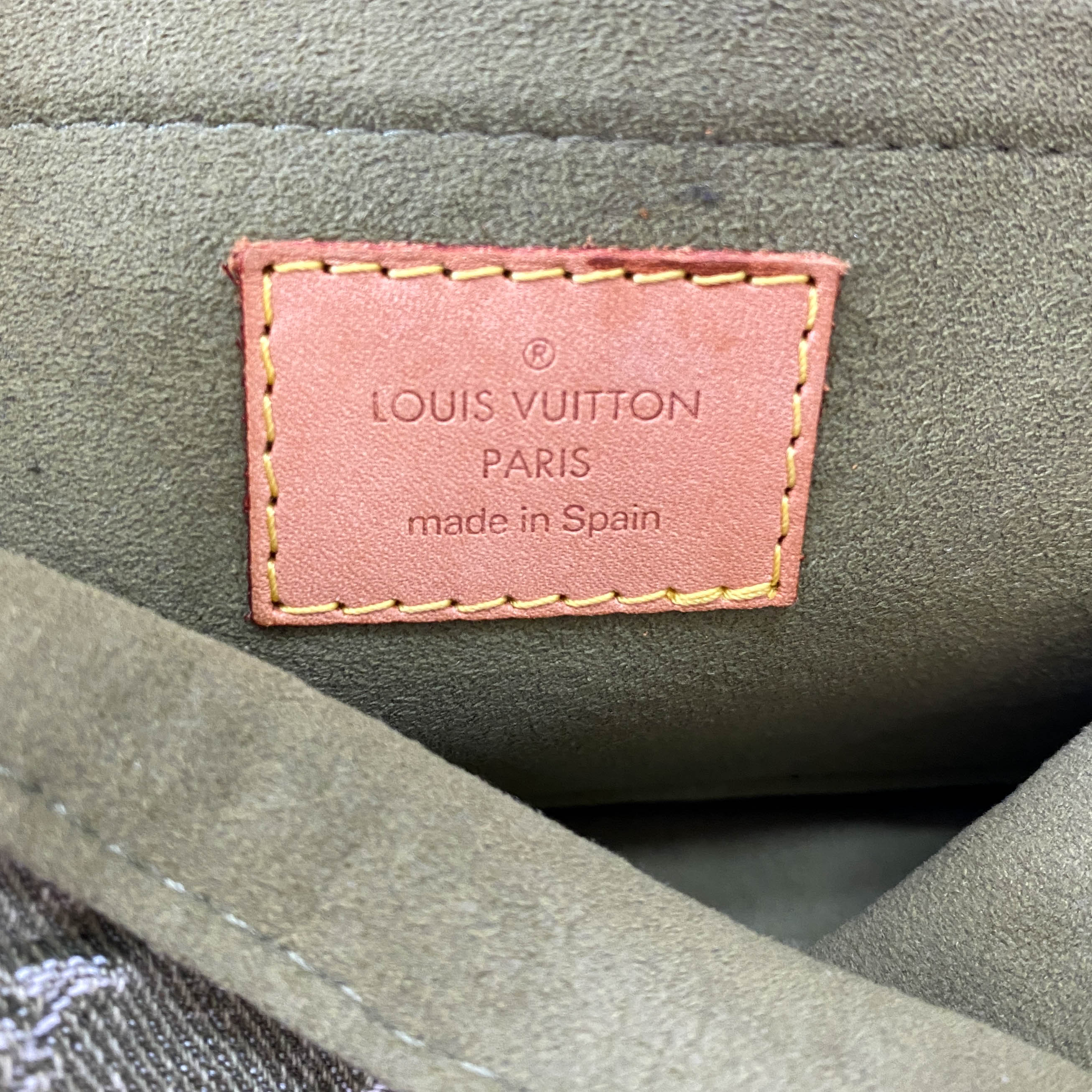 Pleaty Mini Green Monogram Denim Shoulder Bag