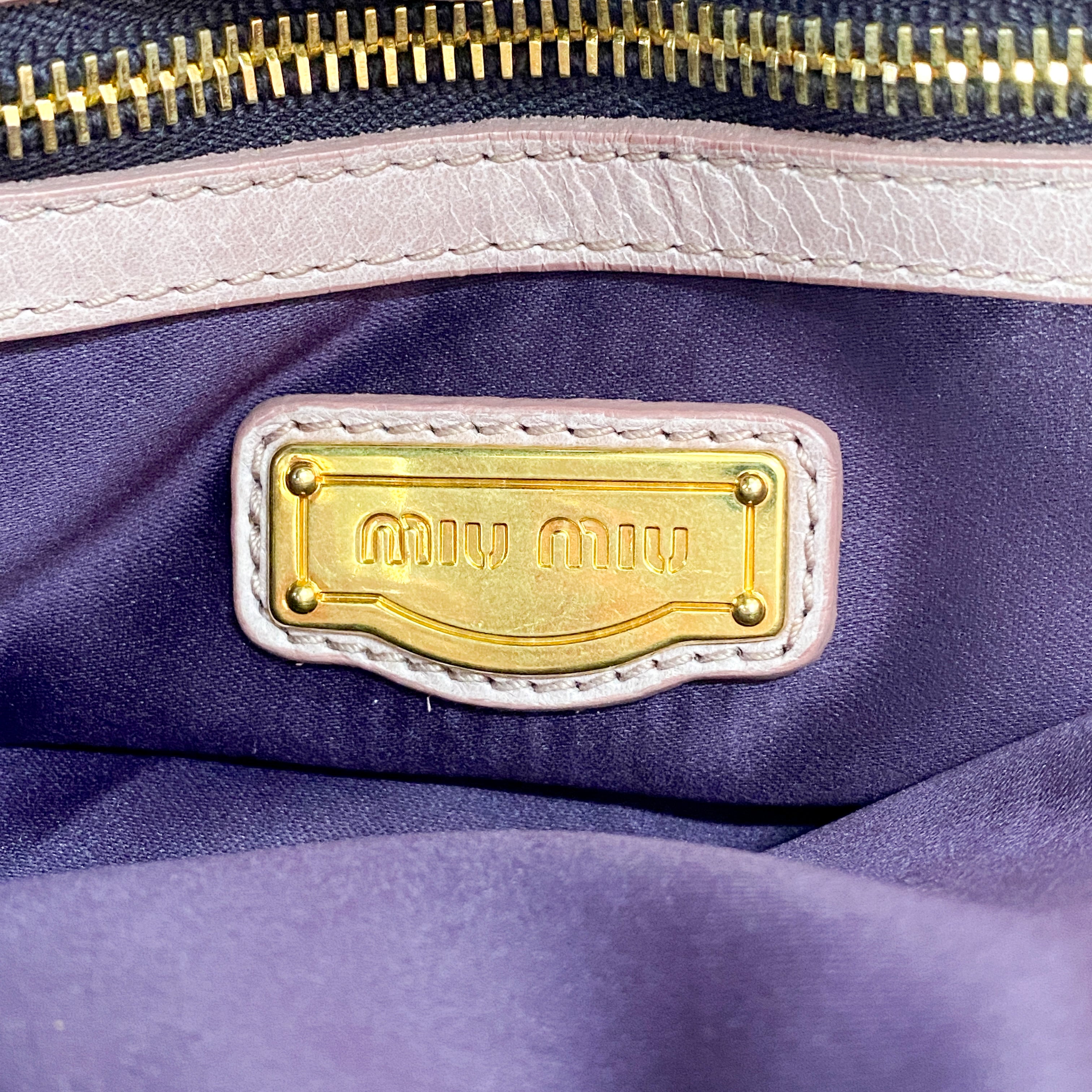 Vitello Pink Calfskin Leather Two Way Bag