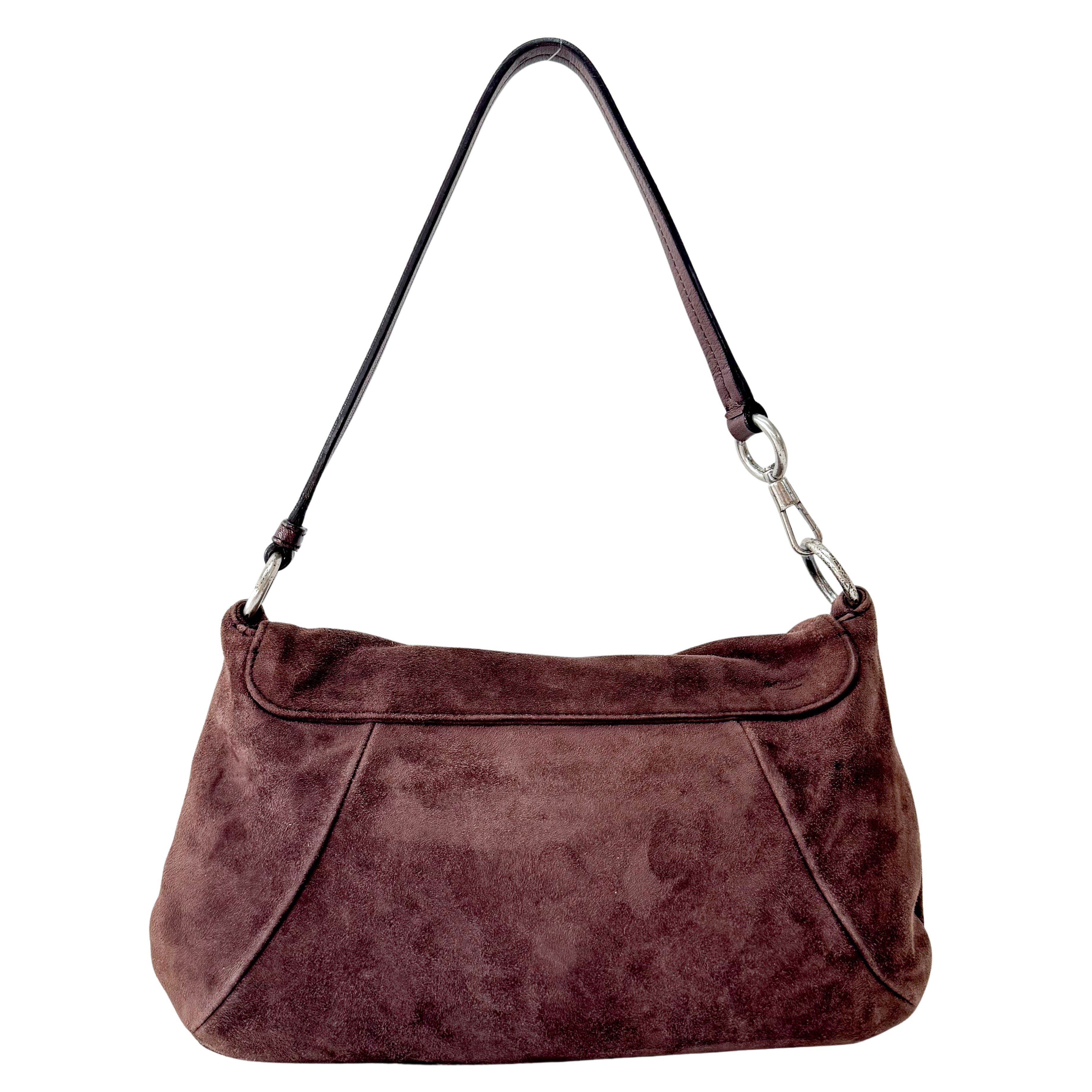 Rive Gauche Flower Suede Bag