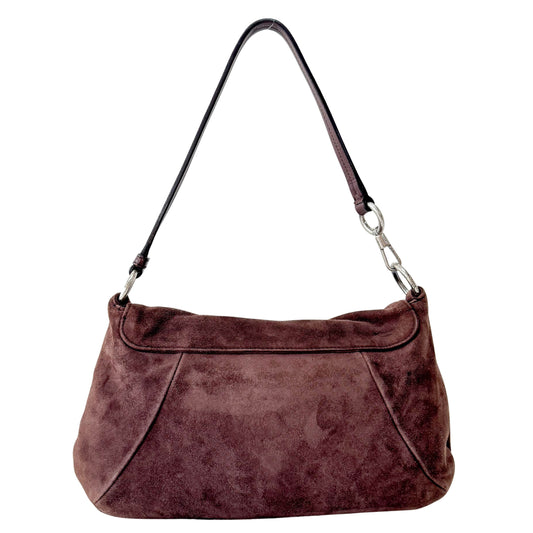 Rive Gauche Flower Suede Bag