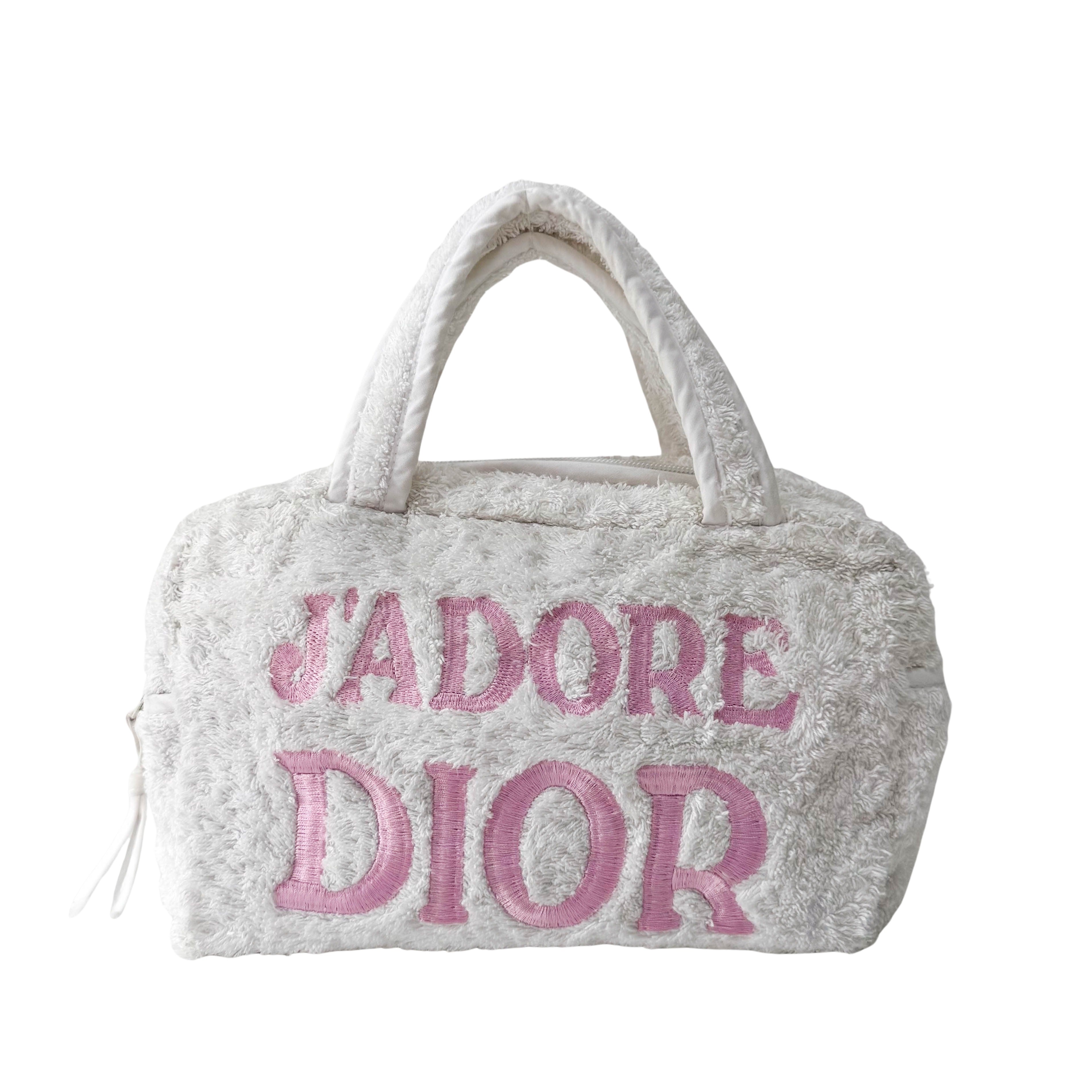 J'Adore Dior Terry Cloth Boston Handbag