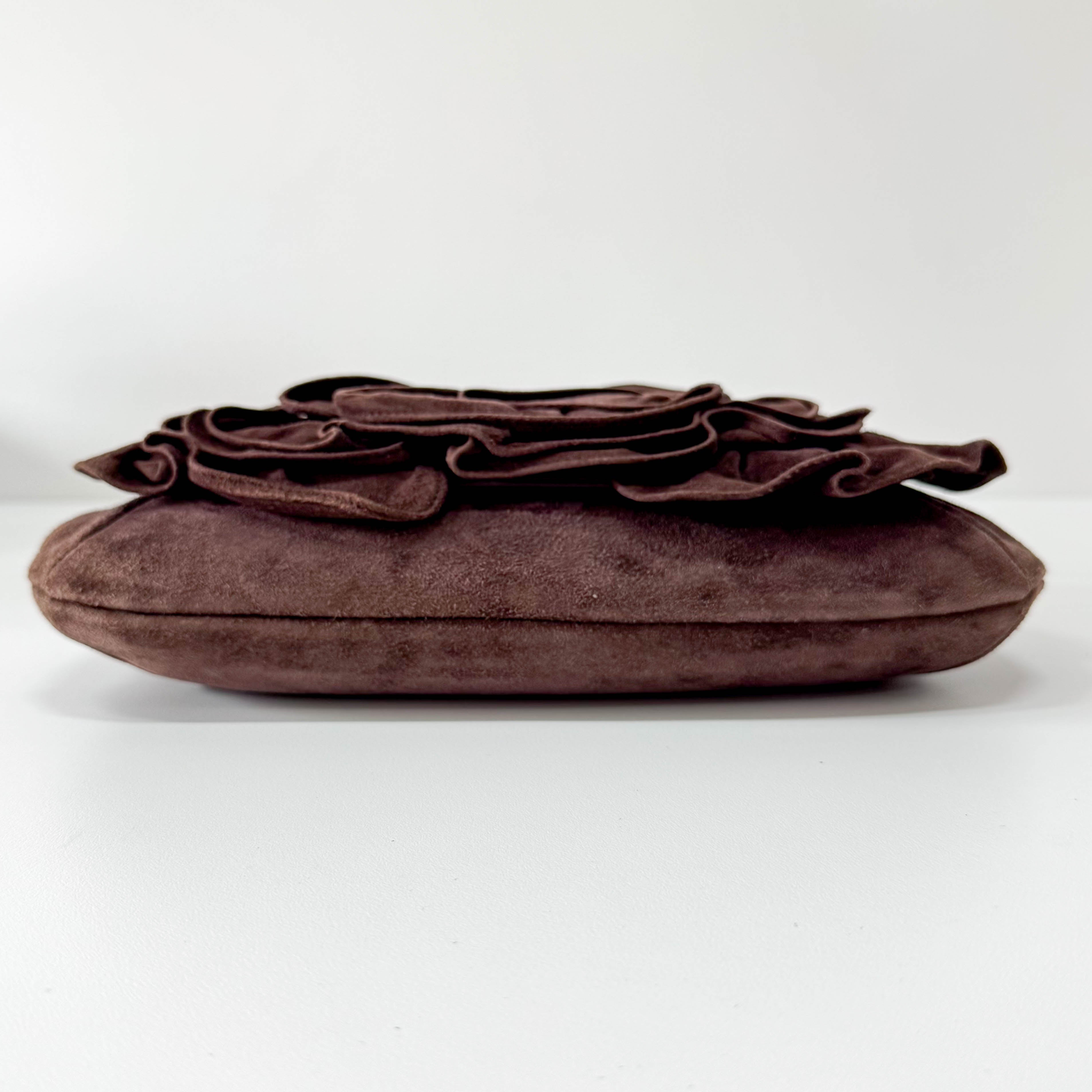 Rive Gauche Flower Suede Bag
