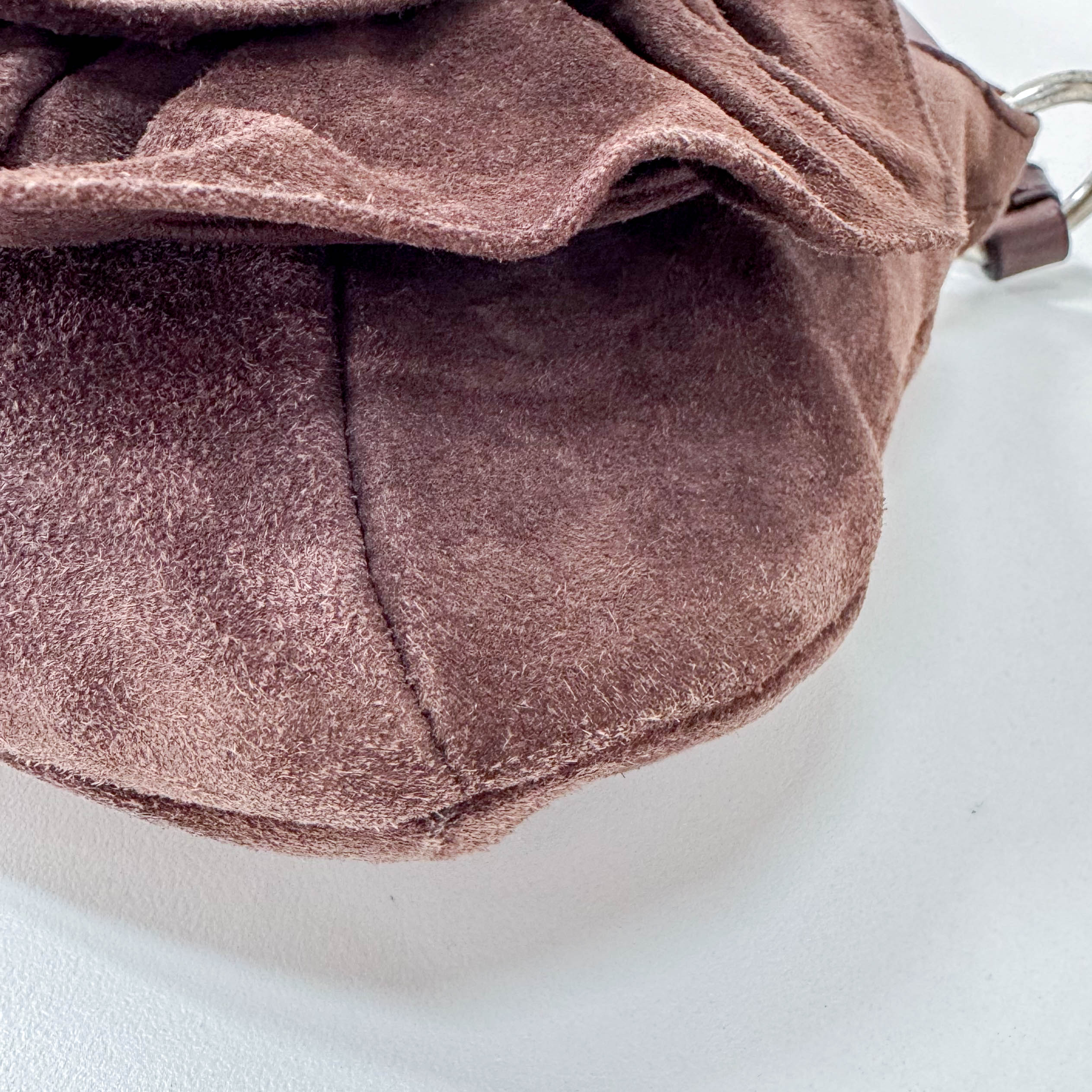 Rive Gauche Flower Suede Bag