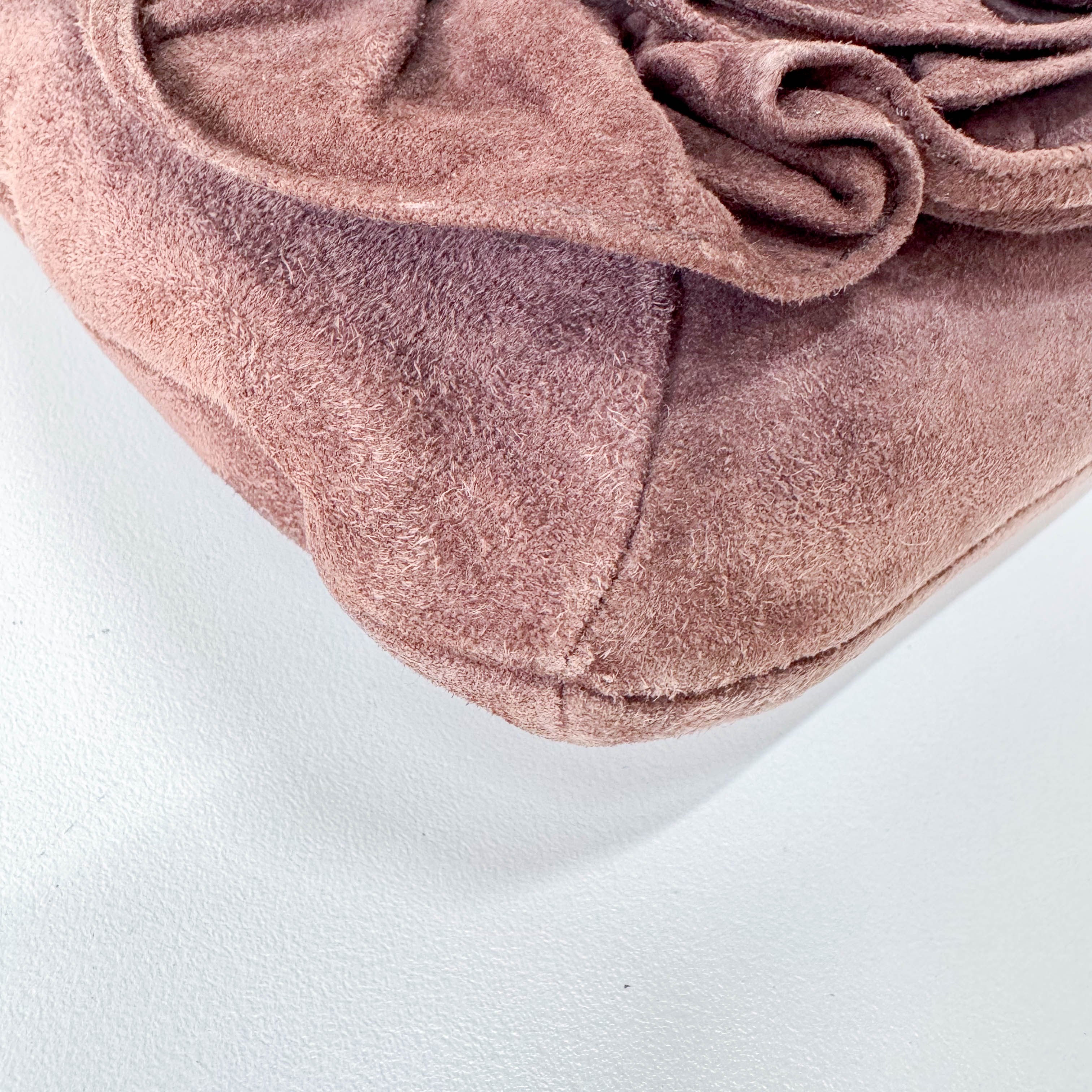 Rive Gauche Flower Suede Bag