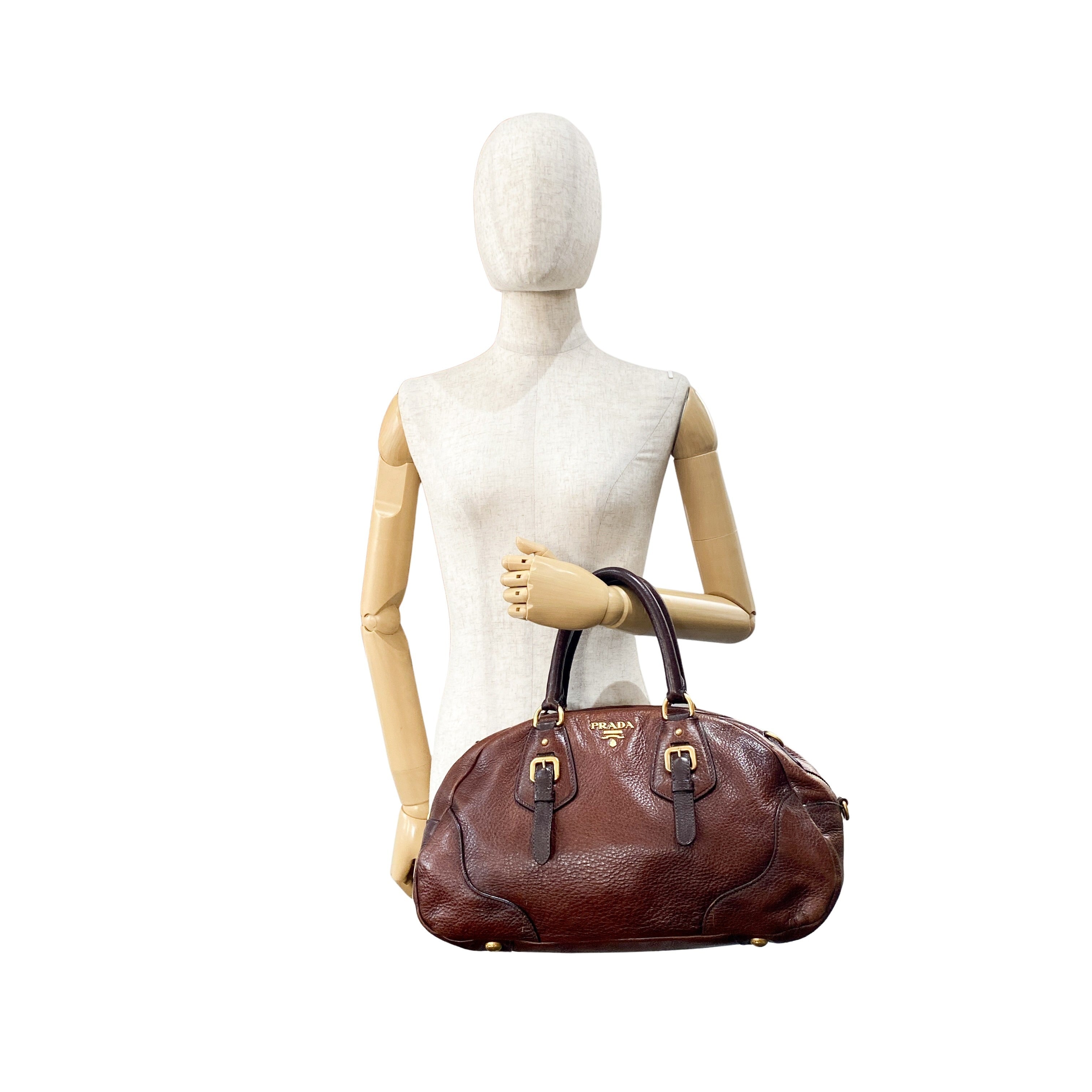 Brown Leather Two Way Bag