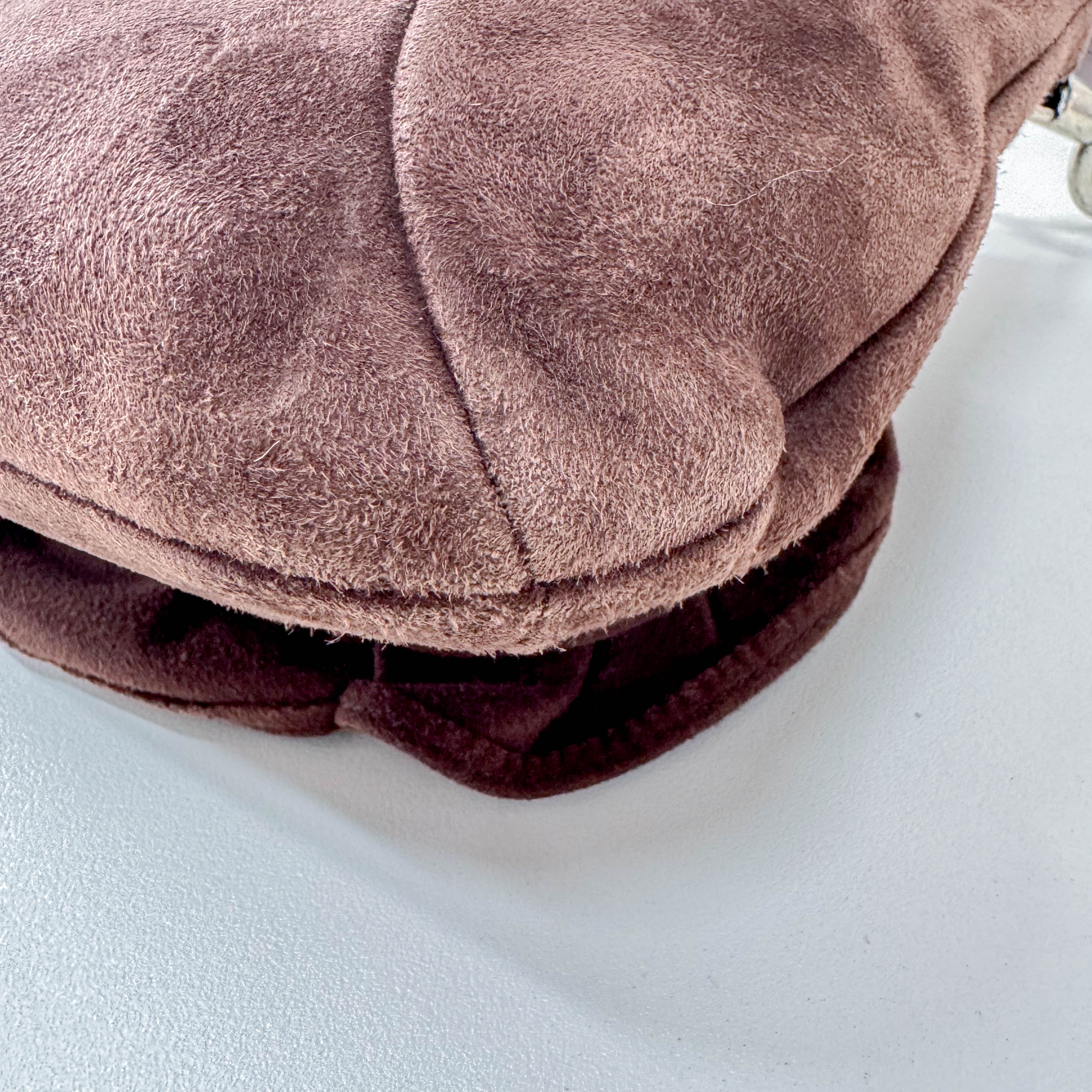 Rive Gauche Flower Suede Bag