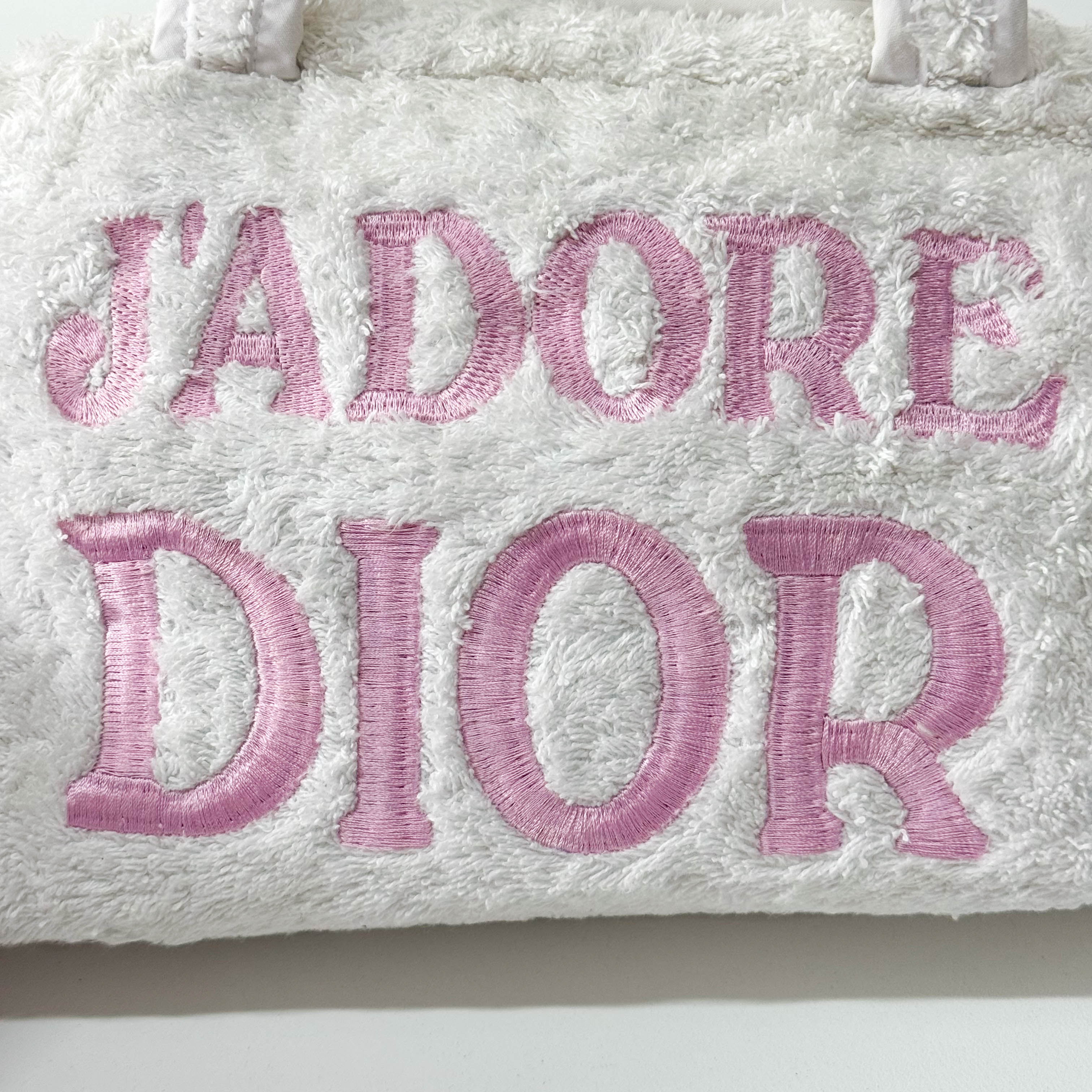 J'Adore Dior Terry Cloth Boston Handbag