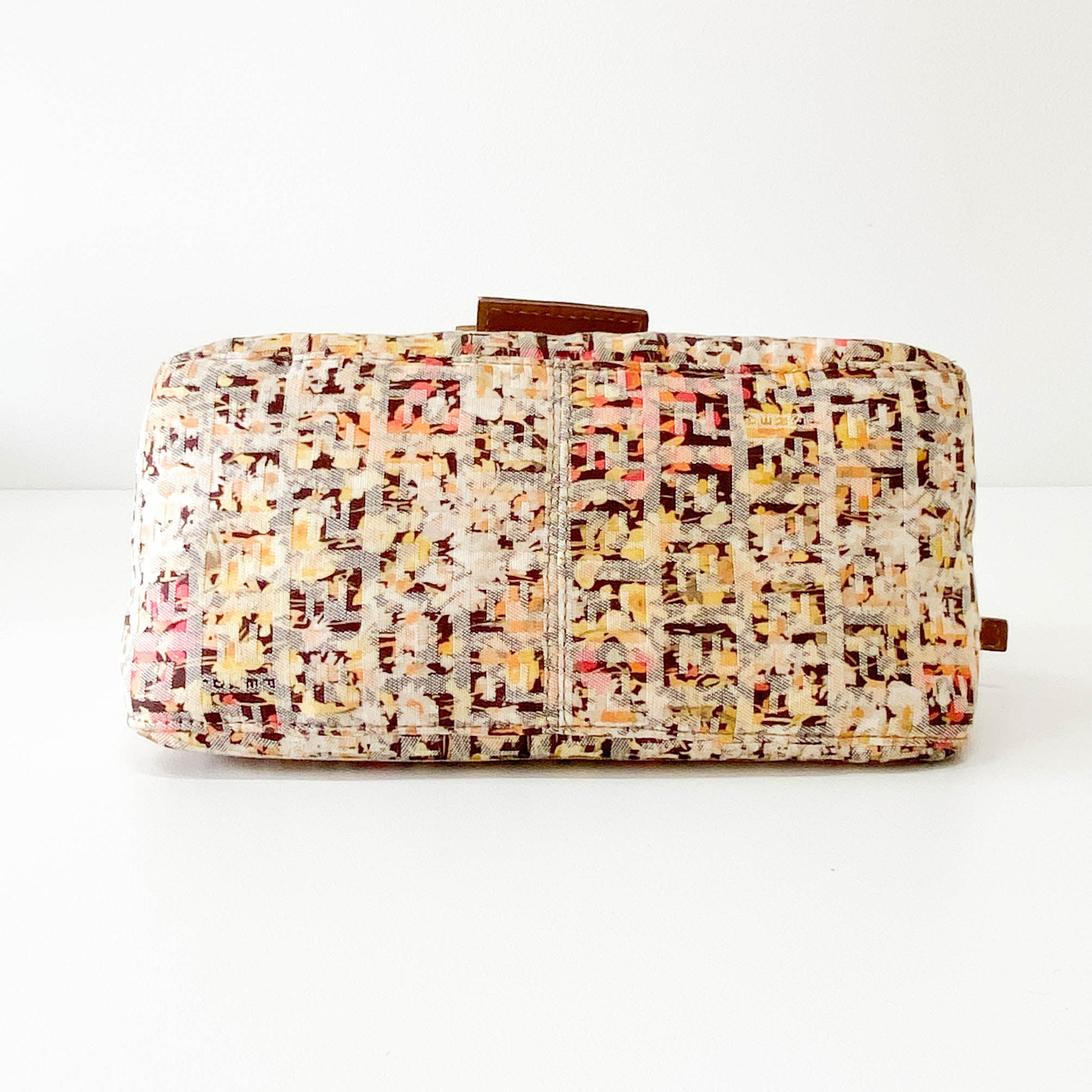 Mini Mamma Baguette Yellow Floral Canvas Shoulder Bag