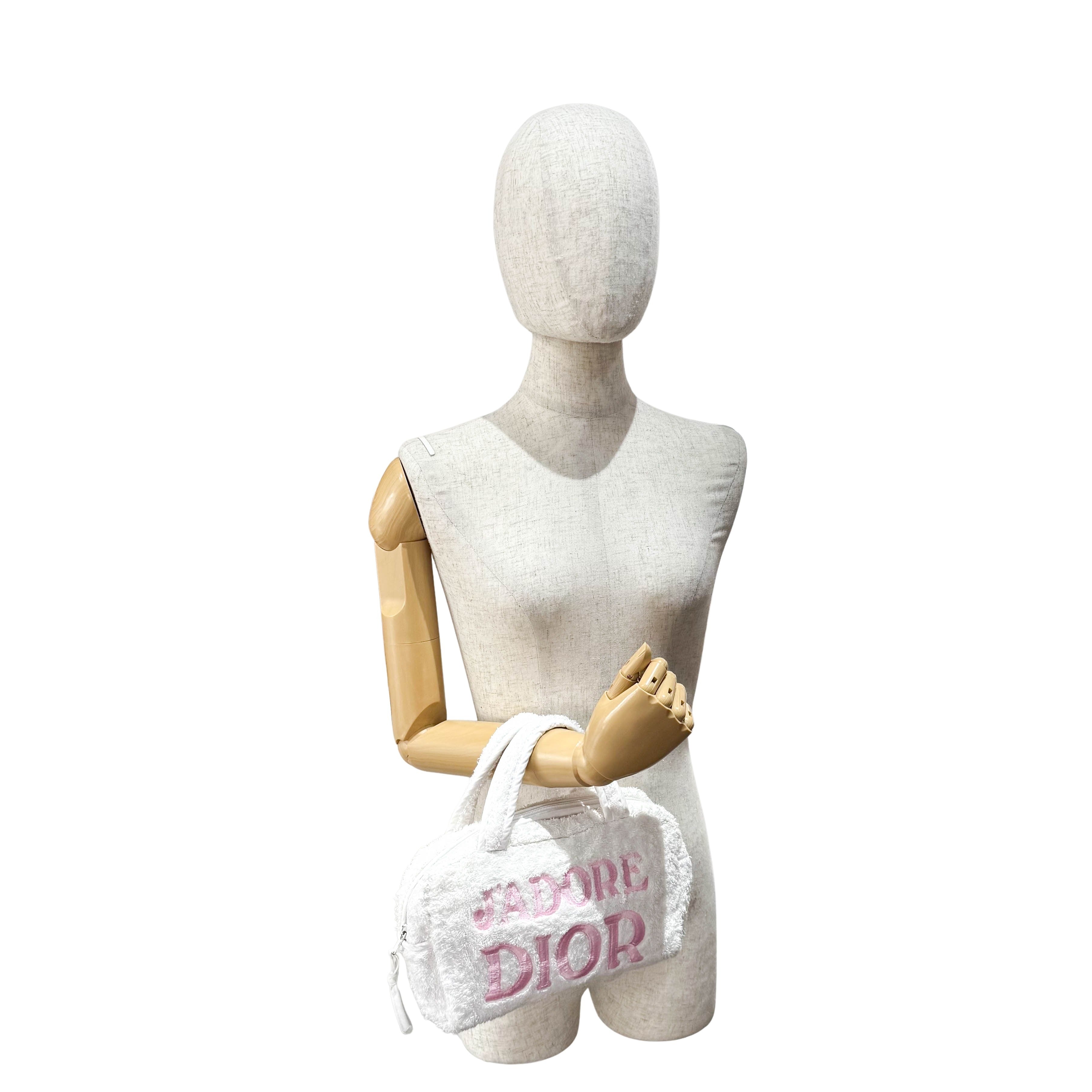 J'Adore Dior Terry Cloth Boston Handbag