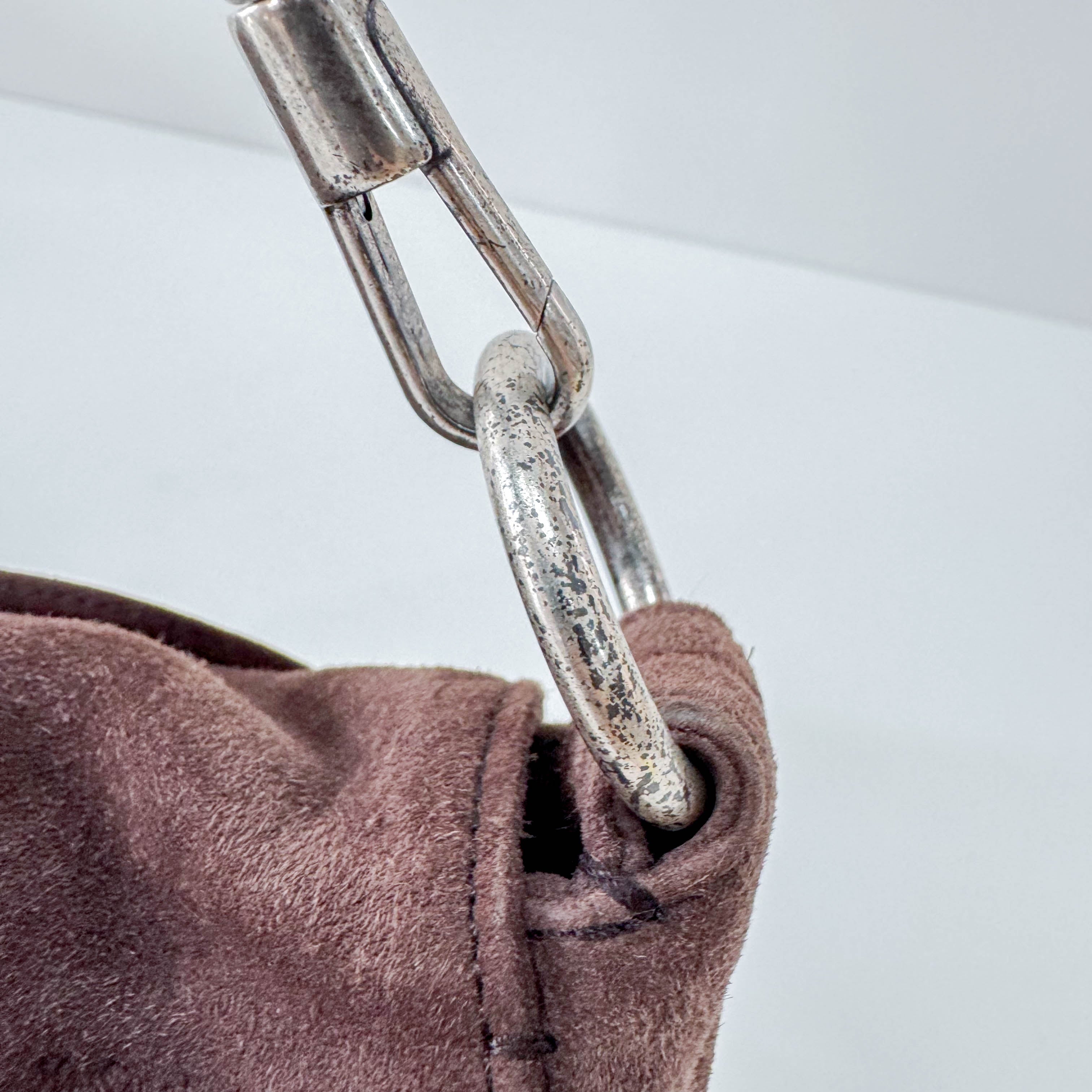 Rive Gauche Flower Suede Bag