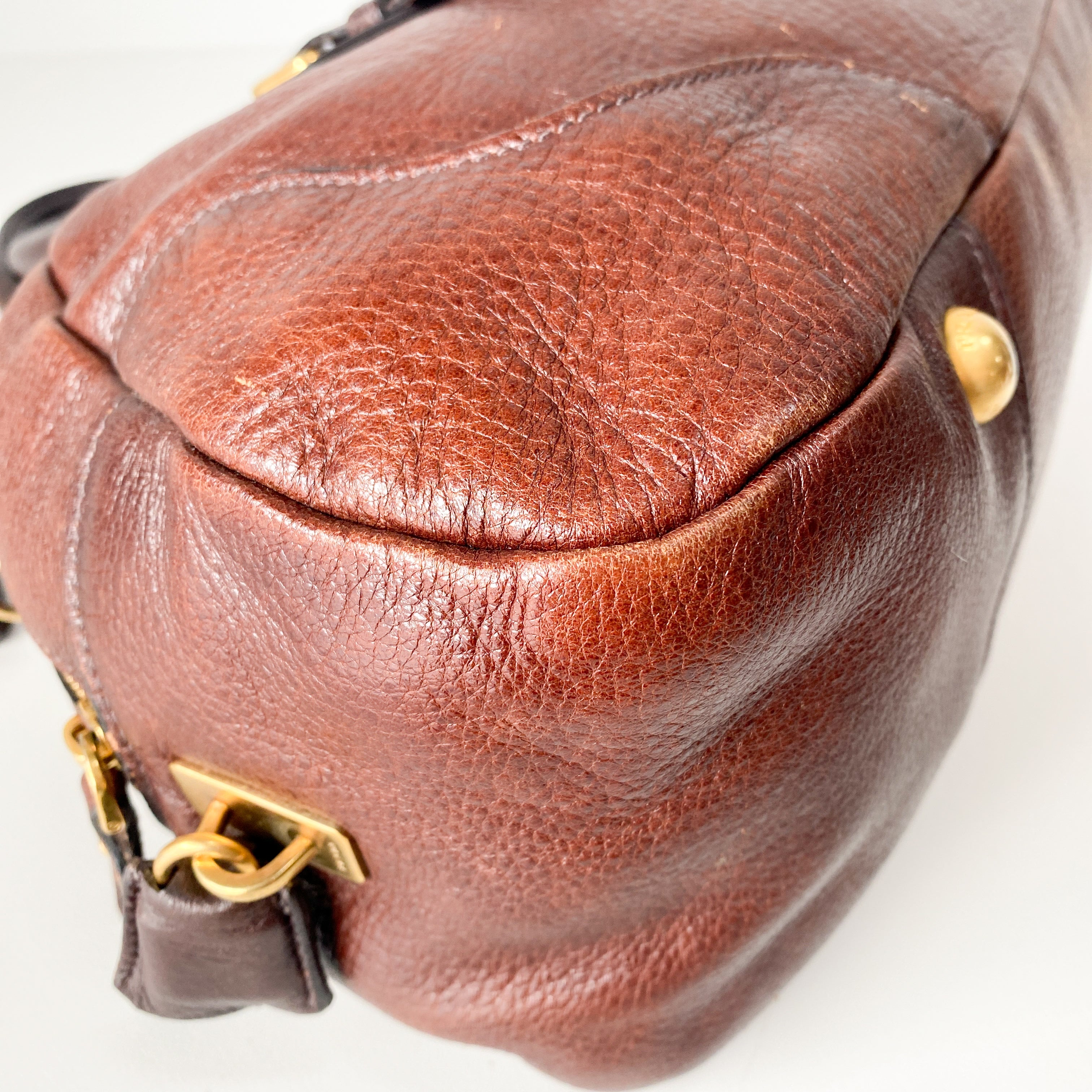 Brown Leather Two Way Bag