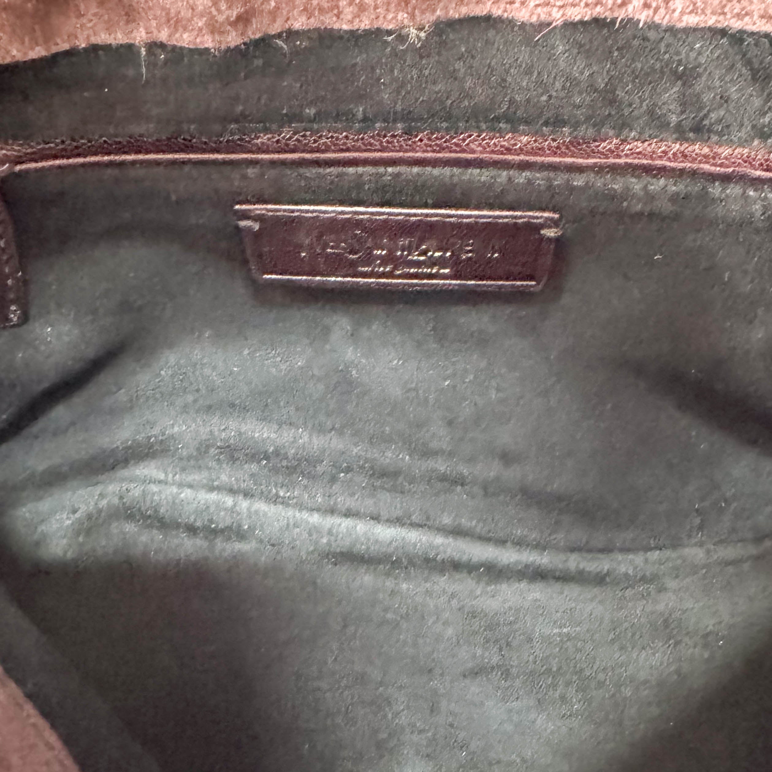 Rive Gauche Flower Suede Bag