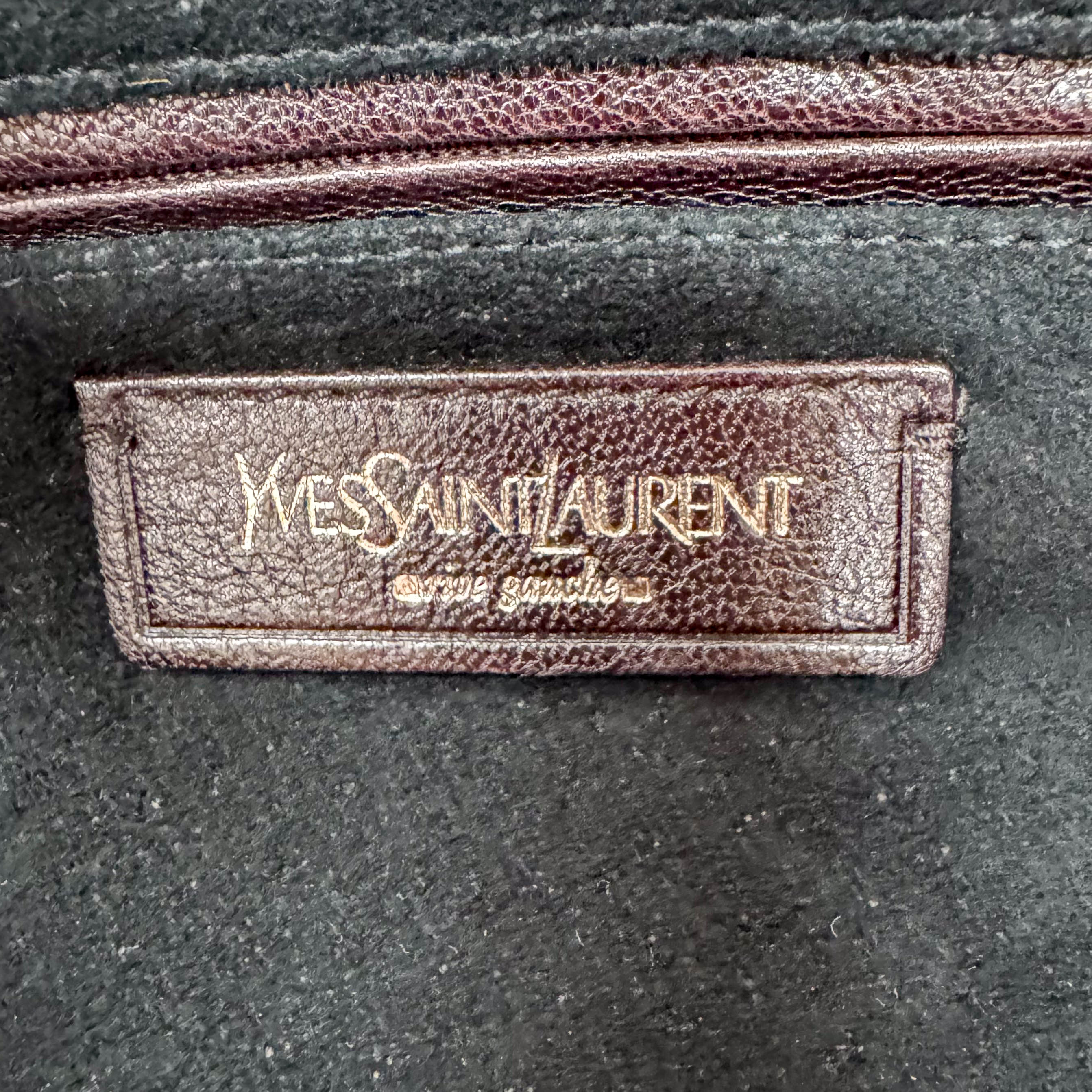 Rive Gauche Flower Suede Bag