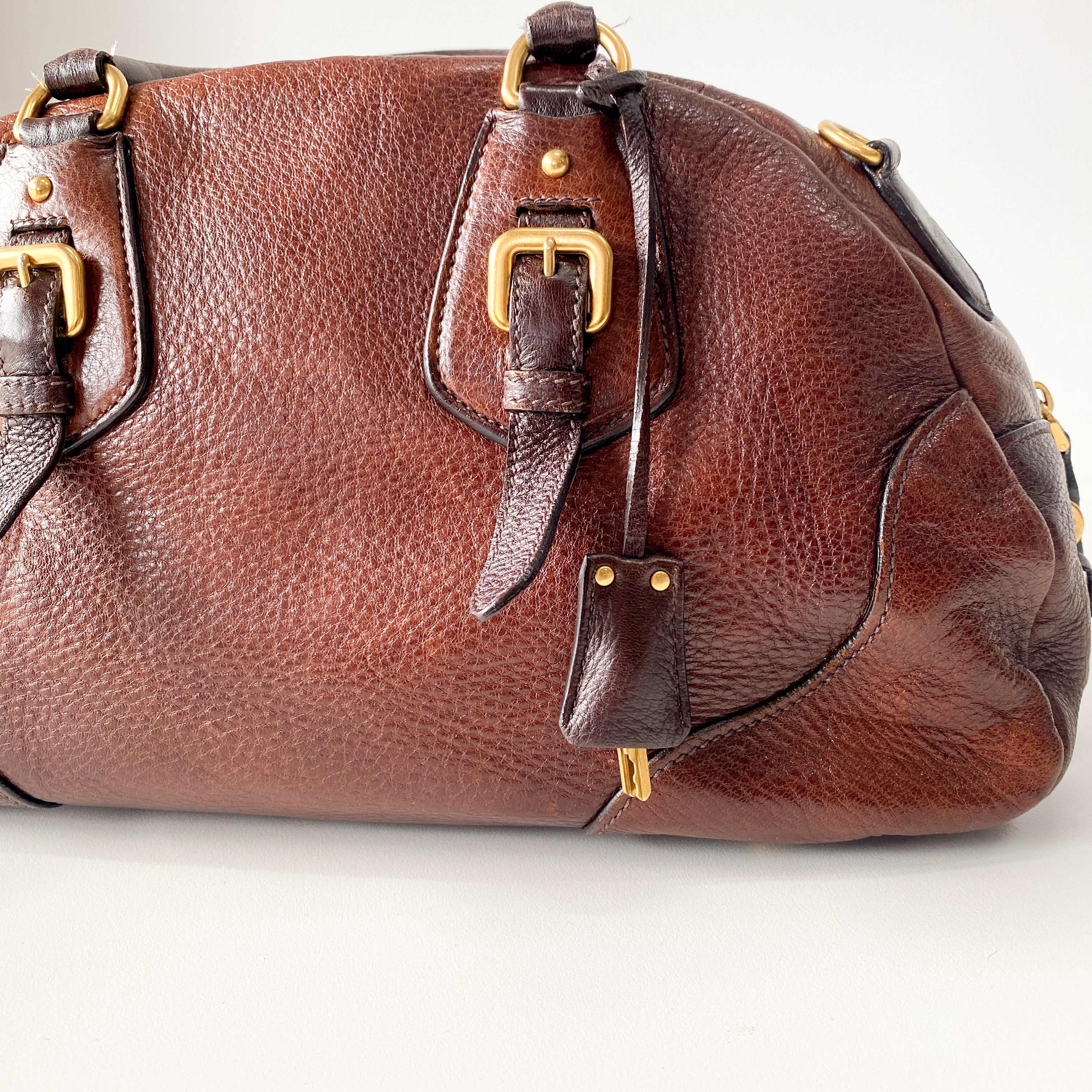 Brown Leather Two Way Bag