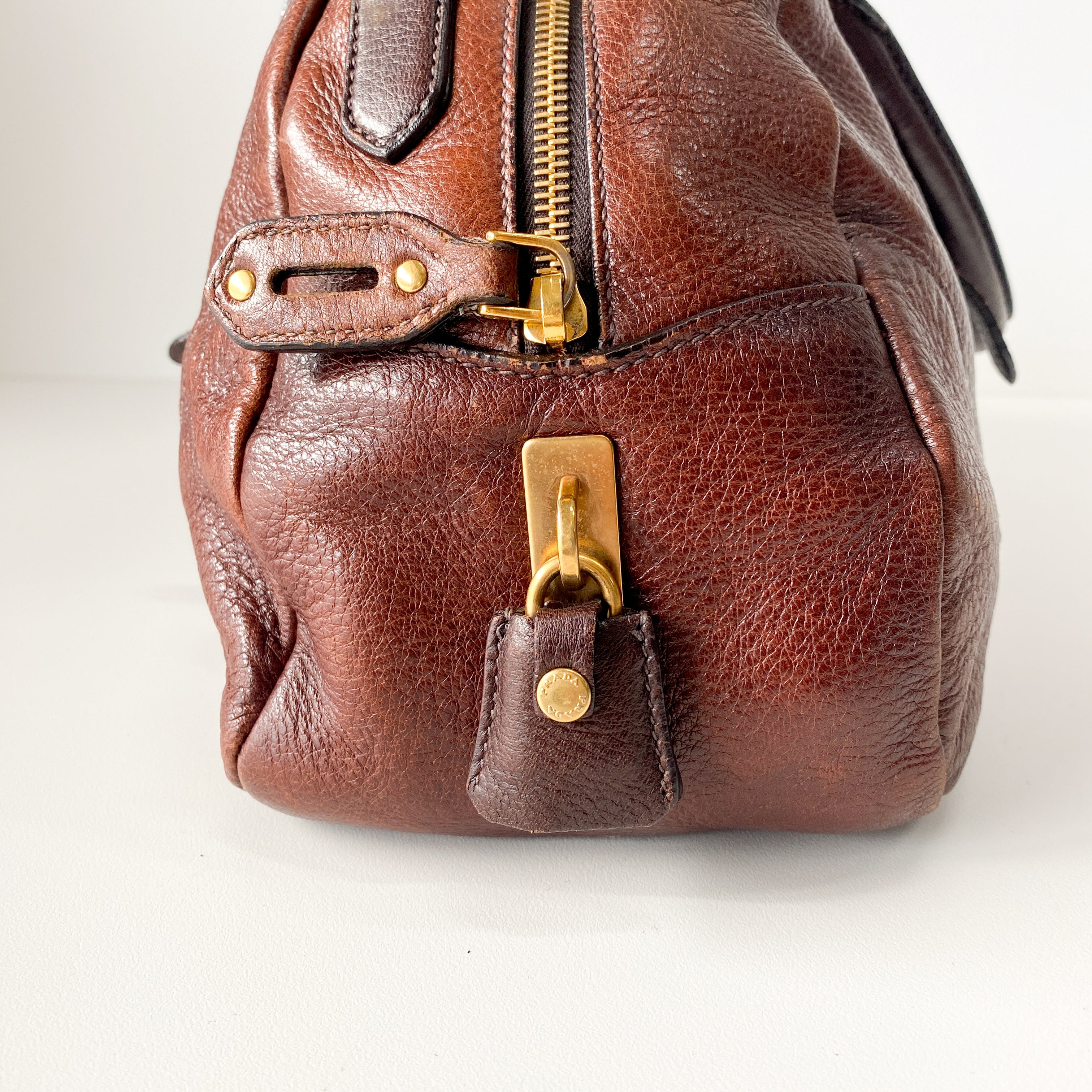 Brown Leather Two Way Bag
