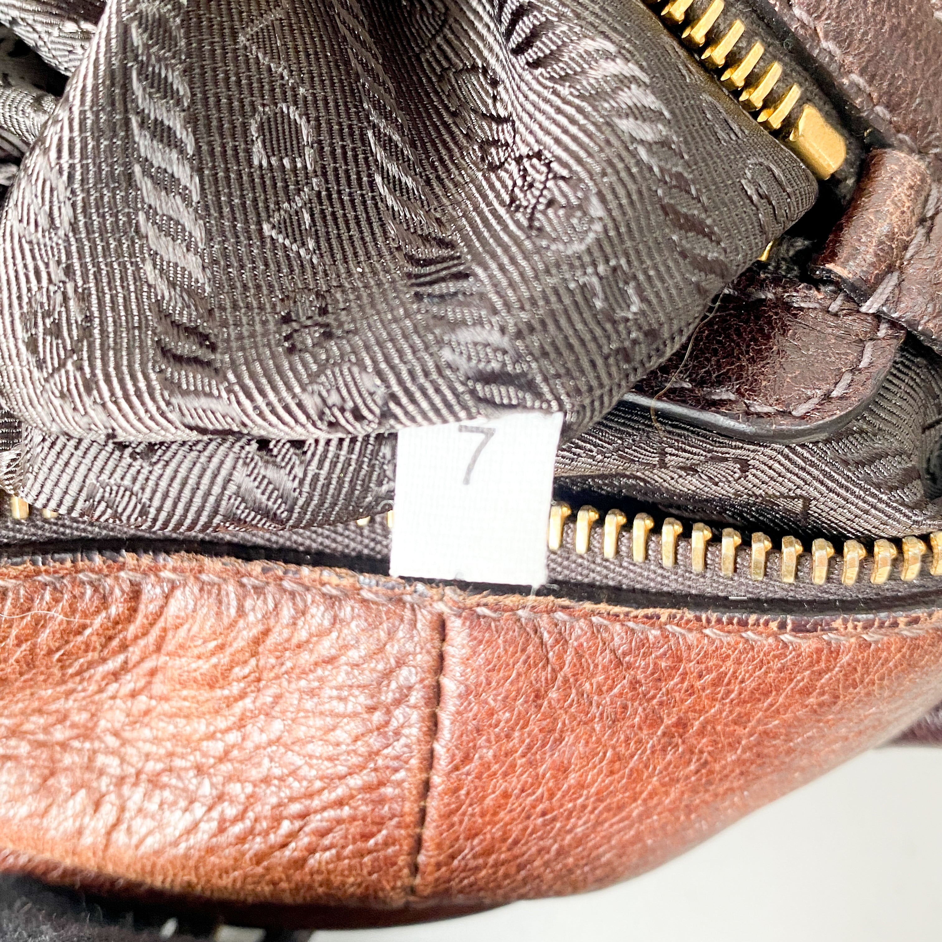 Brown Leather Two Way Bag