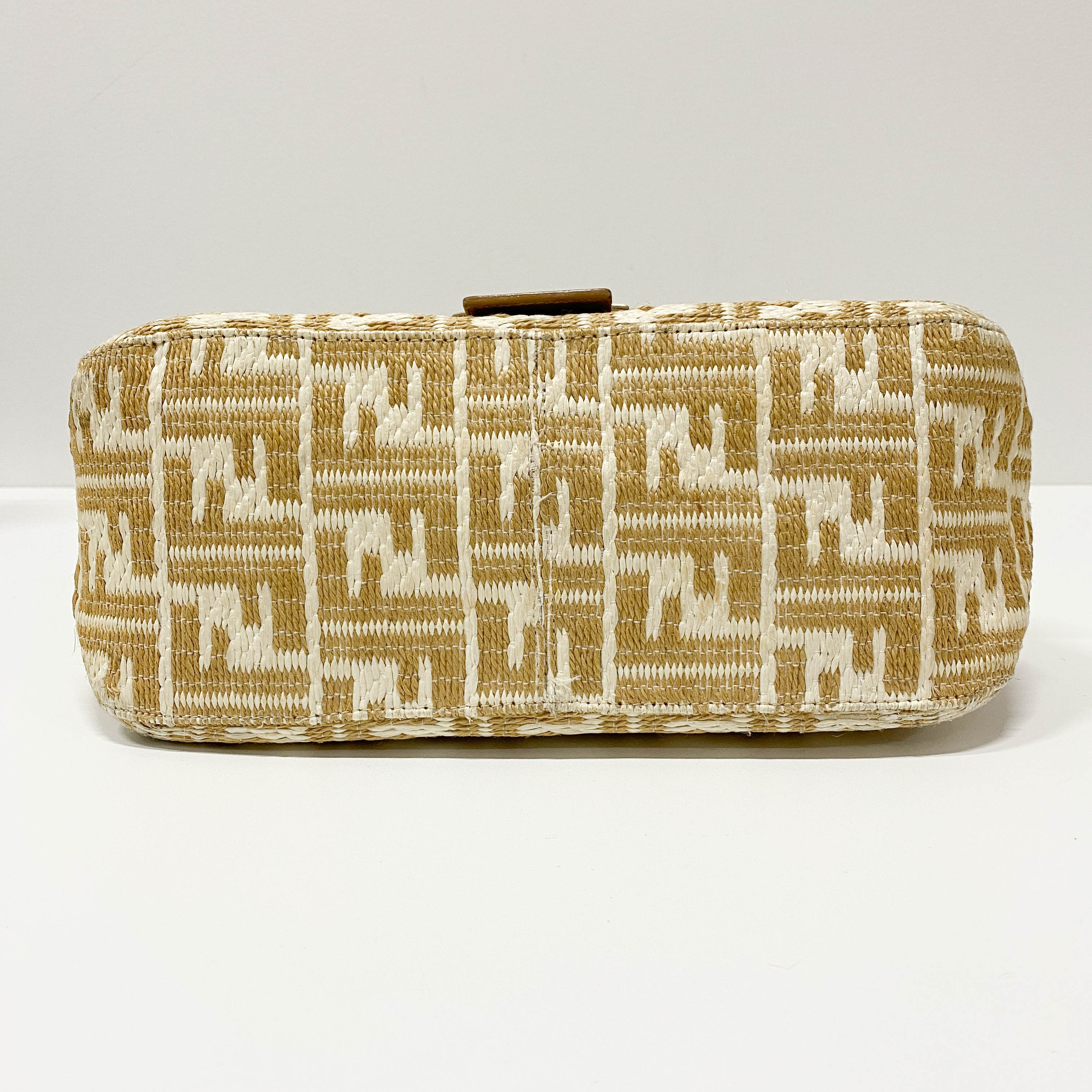 Mamma Baguette Zucca Raffia Shoulder Bag