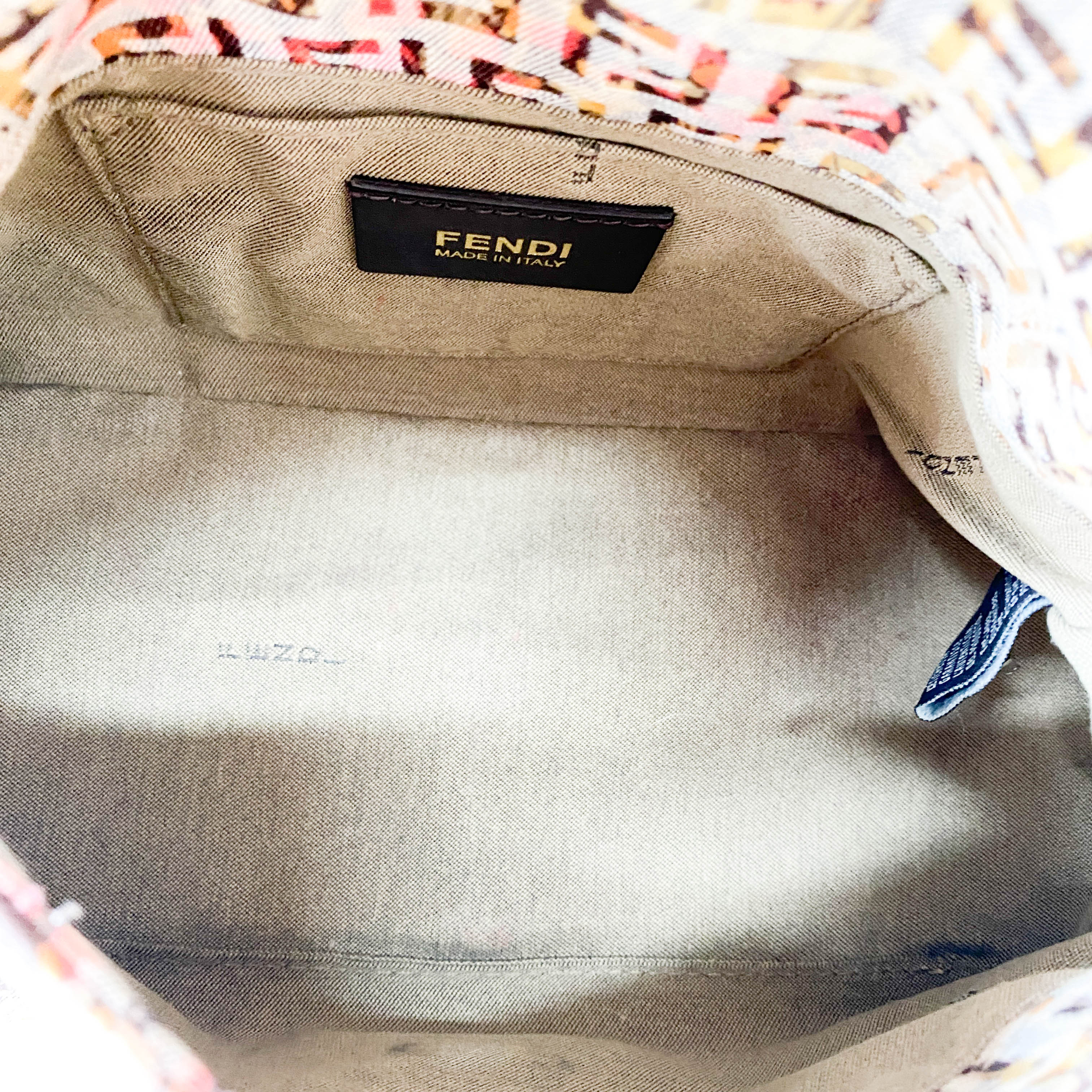 Mini Mamma Baguette Yellow Floral Canvas Shoulder Bag