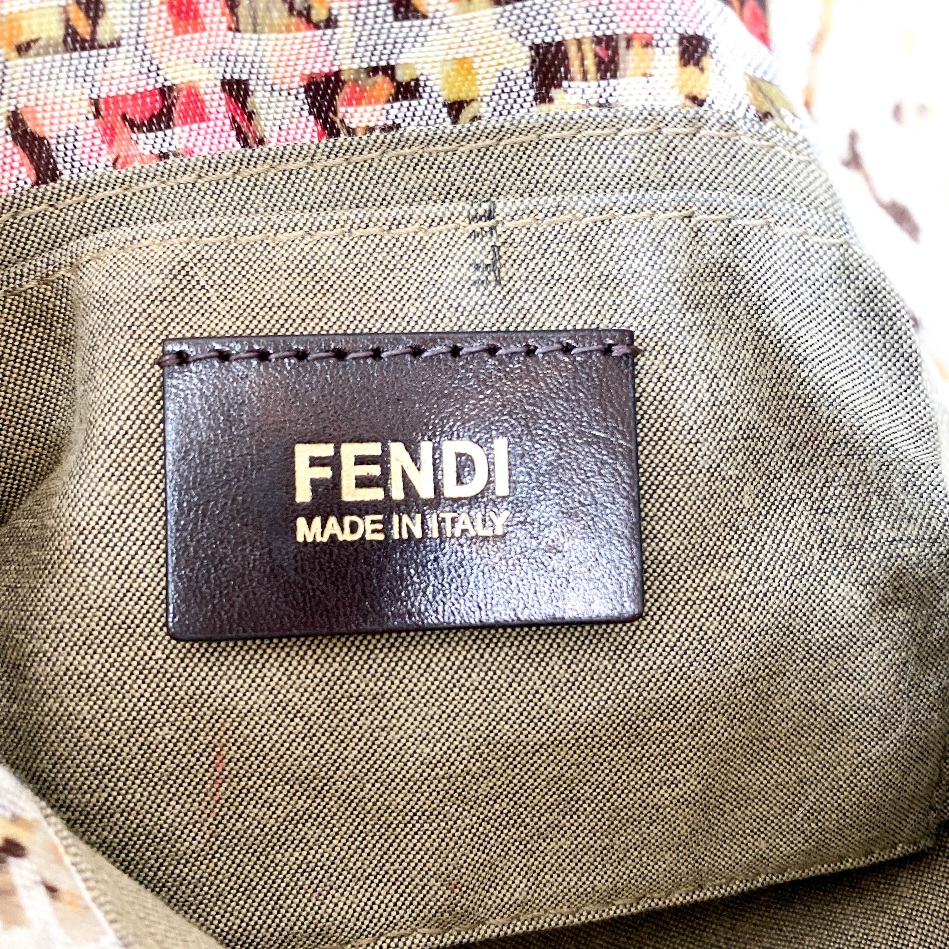 Mini Mamma Baguette Yellow Floral Canvas Shoulder Bag