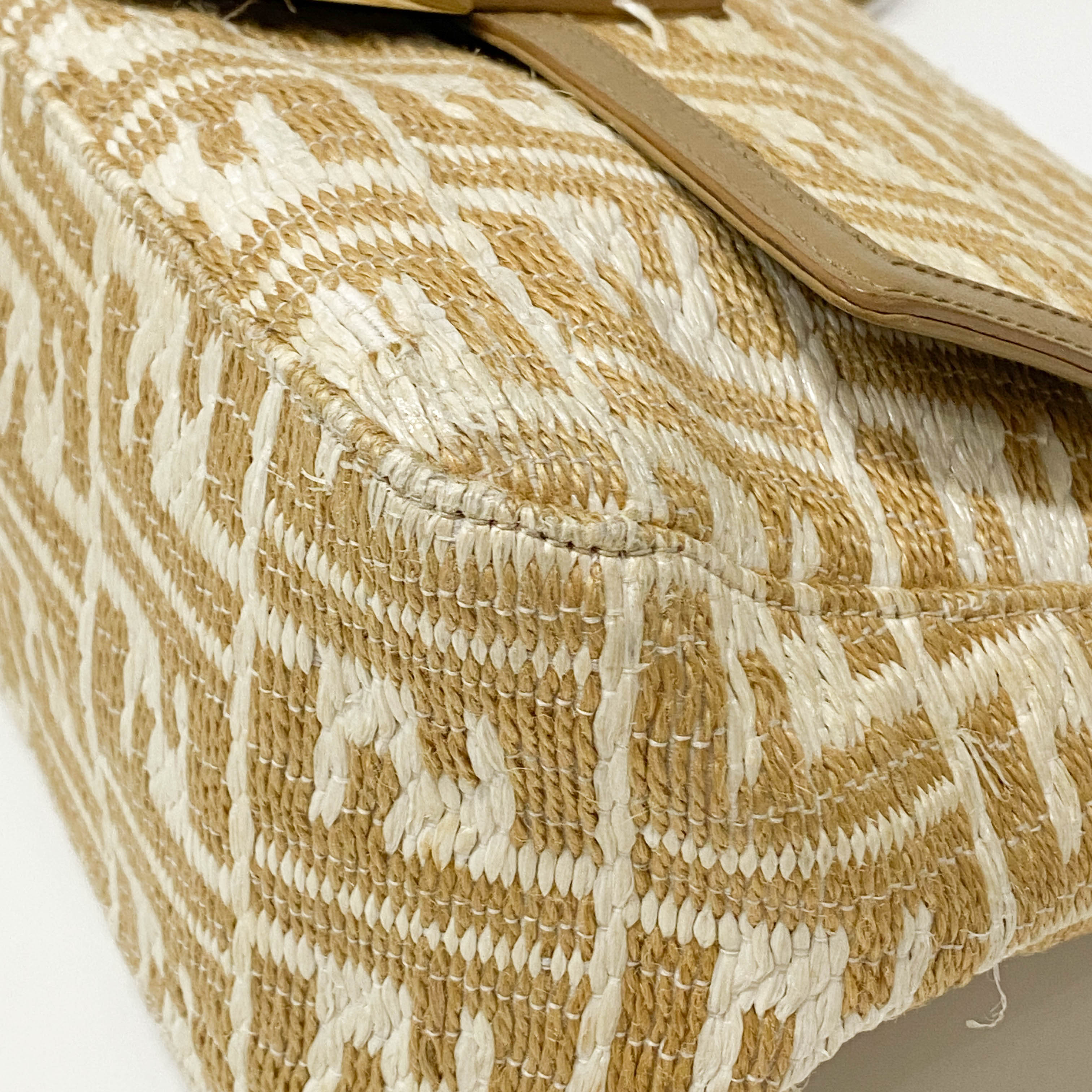 Mamma Baguette Zucca Raffia Shoulder Bag