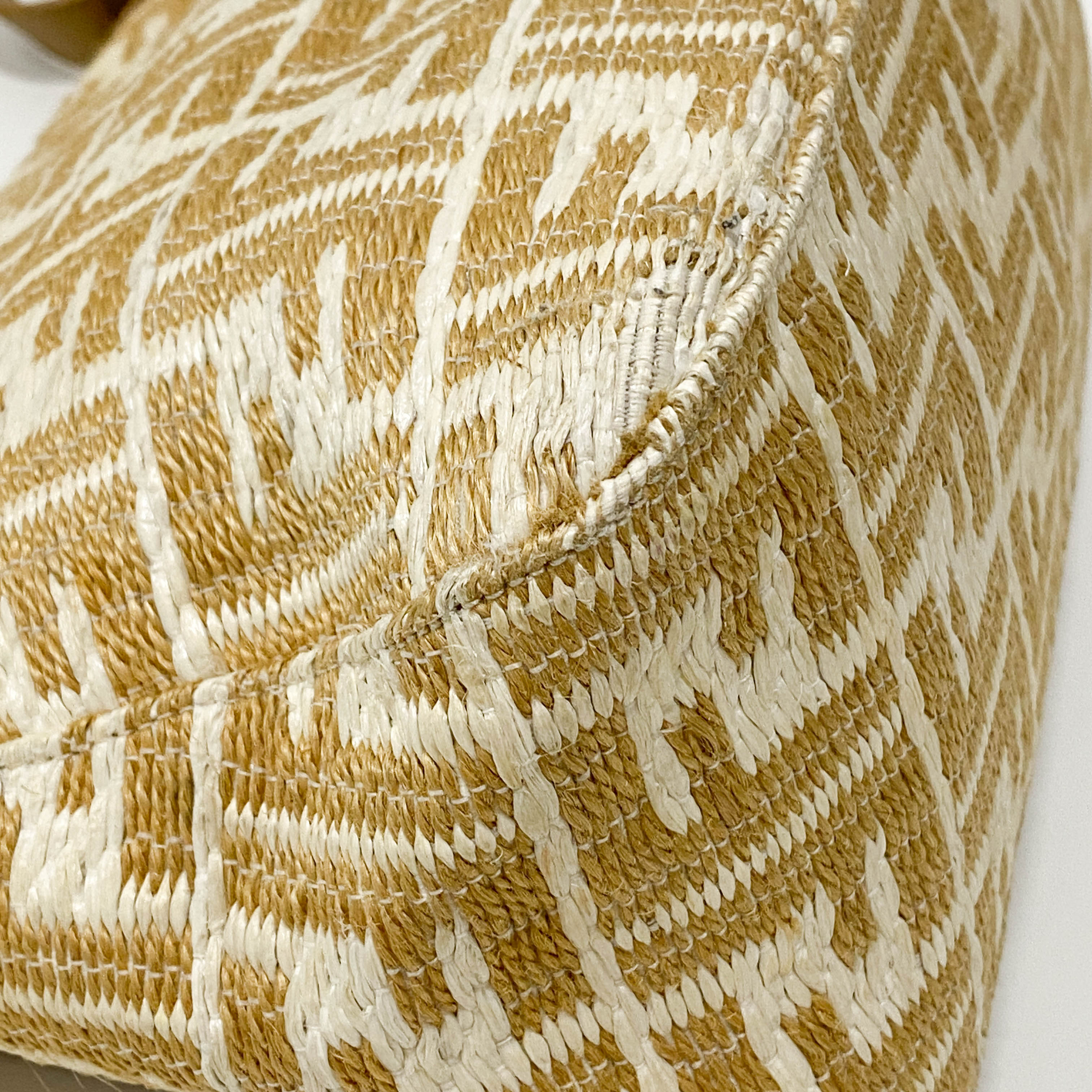 Mamma Baguette Zucca Raffia Shoulder Bag