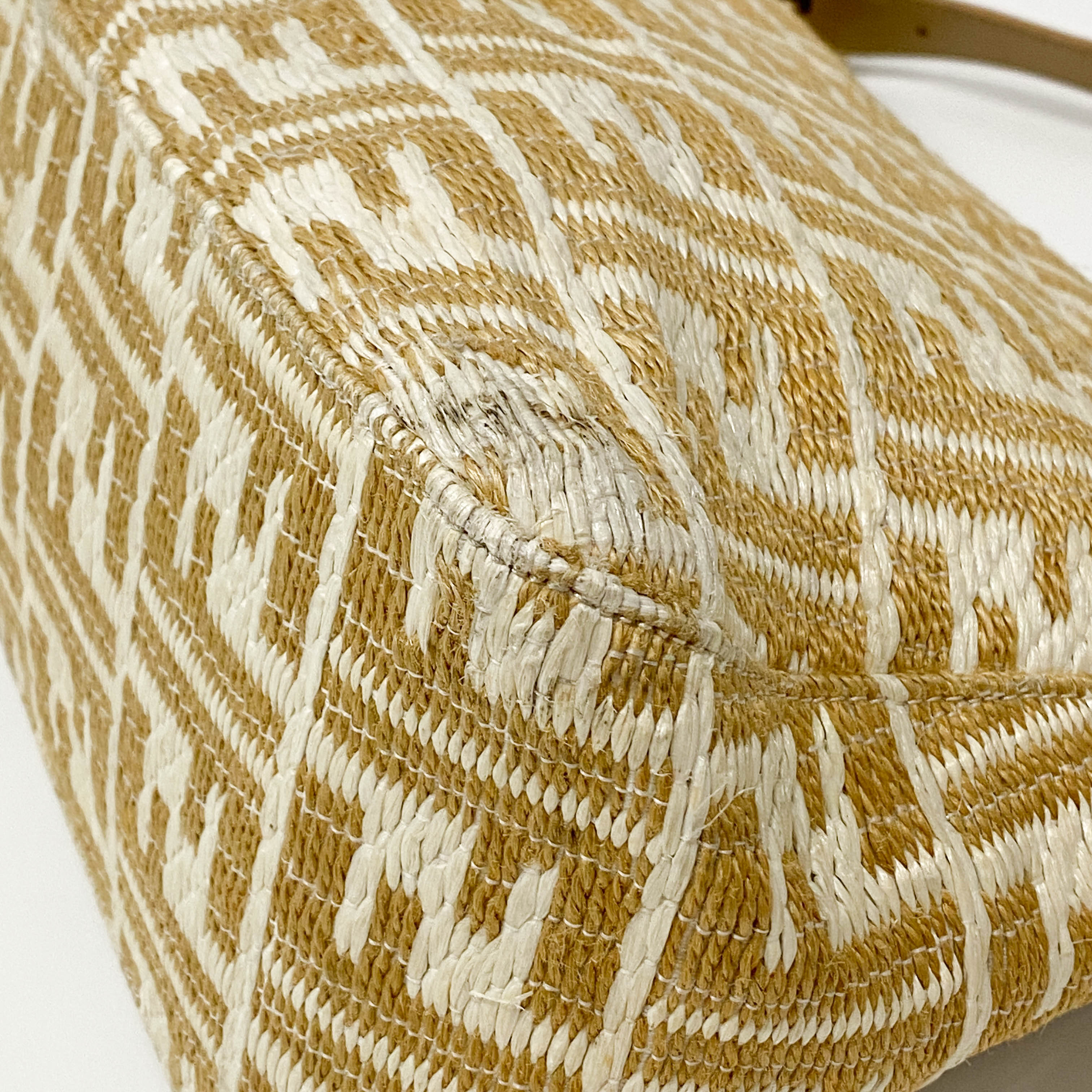 Mamma Baguette Zucca Raffia Shoulder Bag