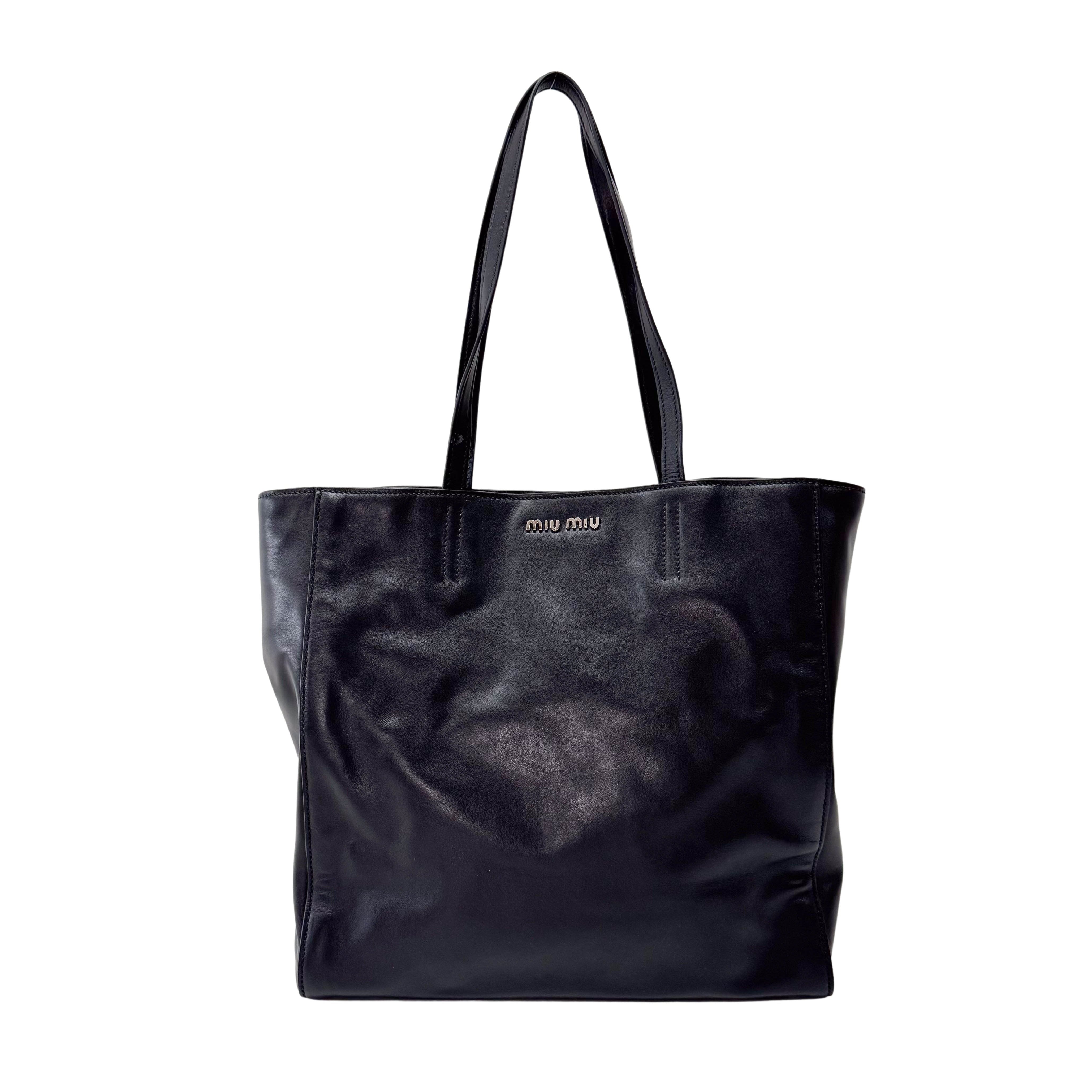 Archive Black Leather Shoulder Bag