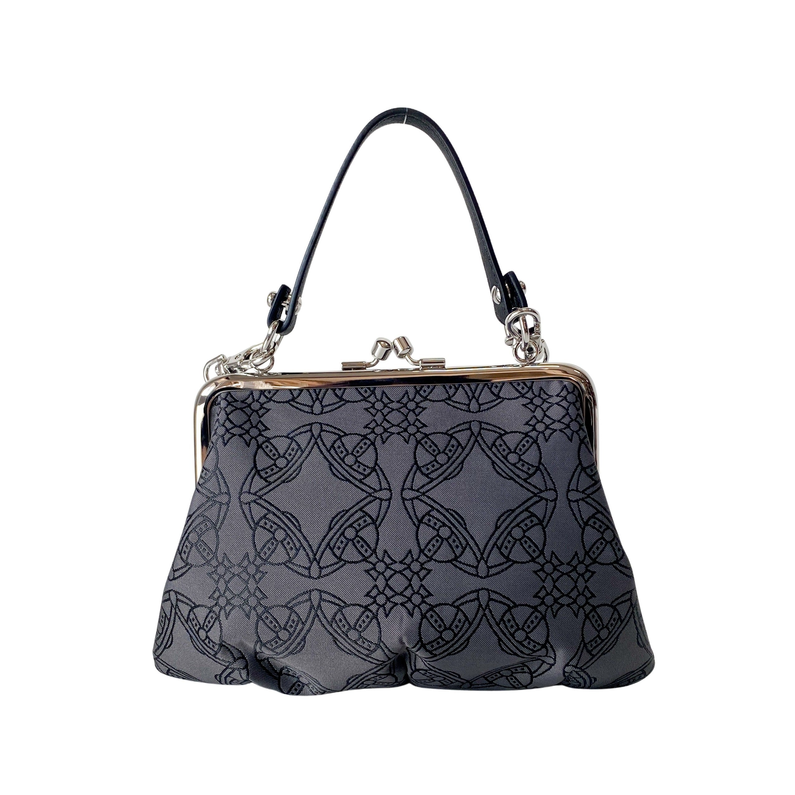 Granny Frame Small Grey Design Hand/Shoulder Bag