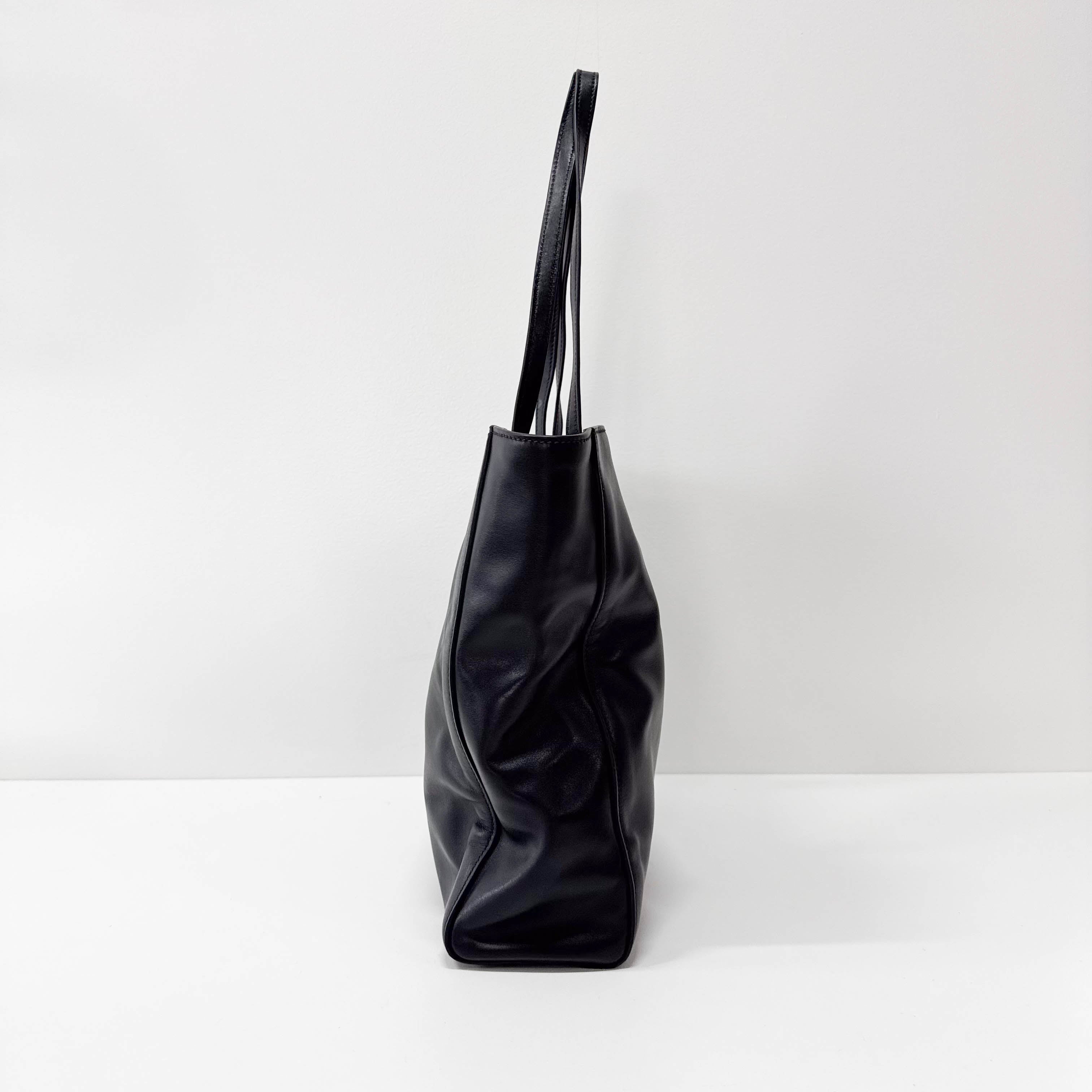 Archive Black Leather Shoulder Bag