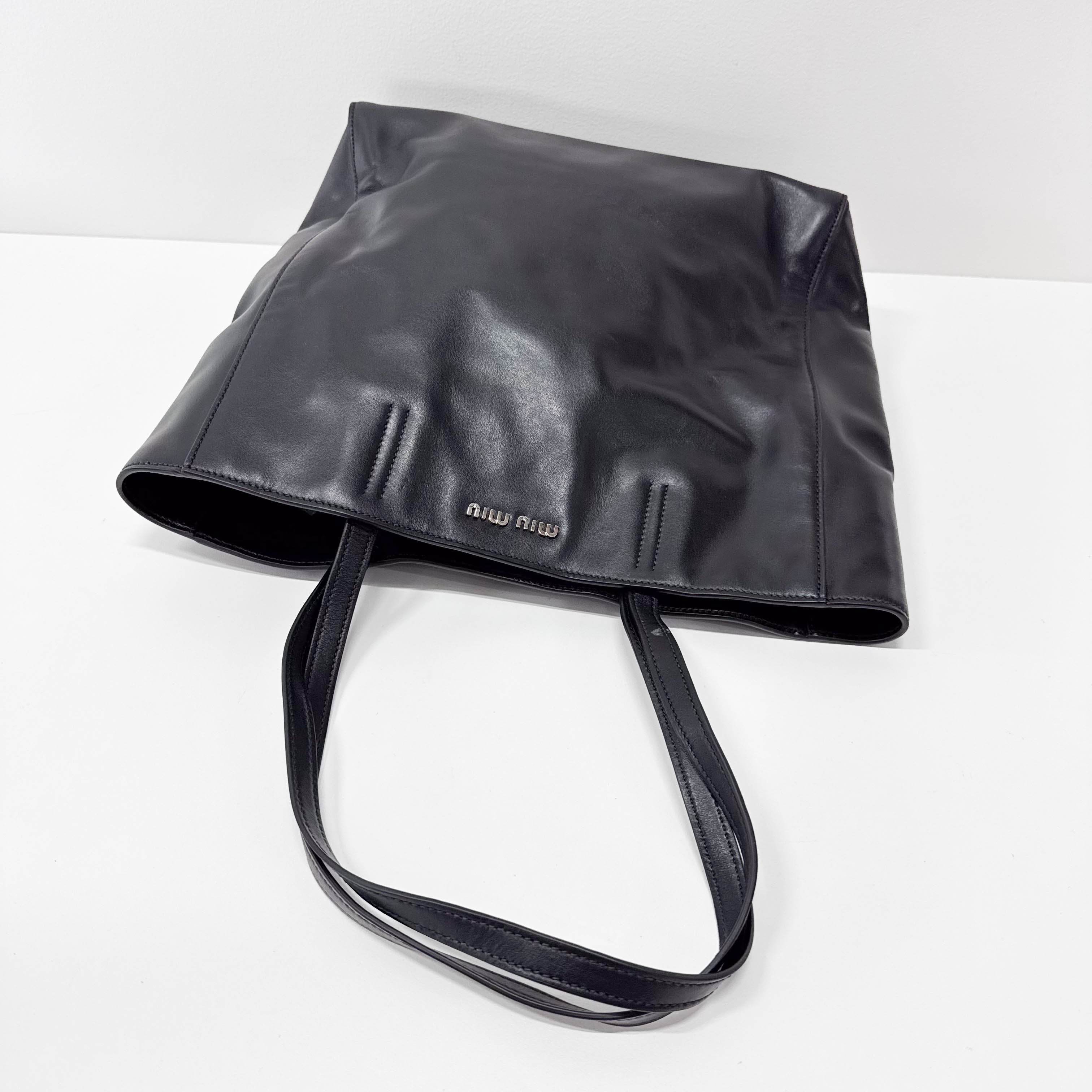 Archive Black Leather Shoulder Bag