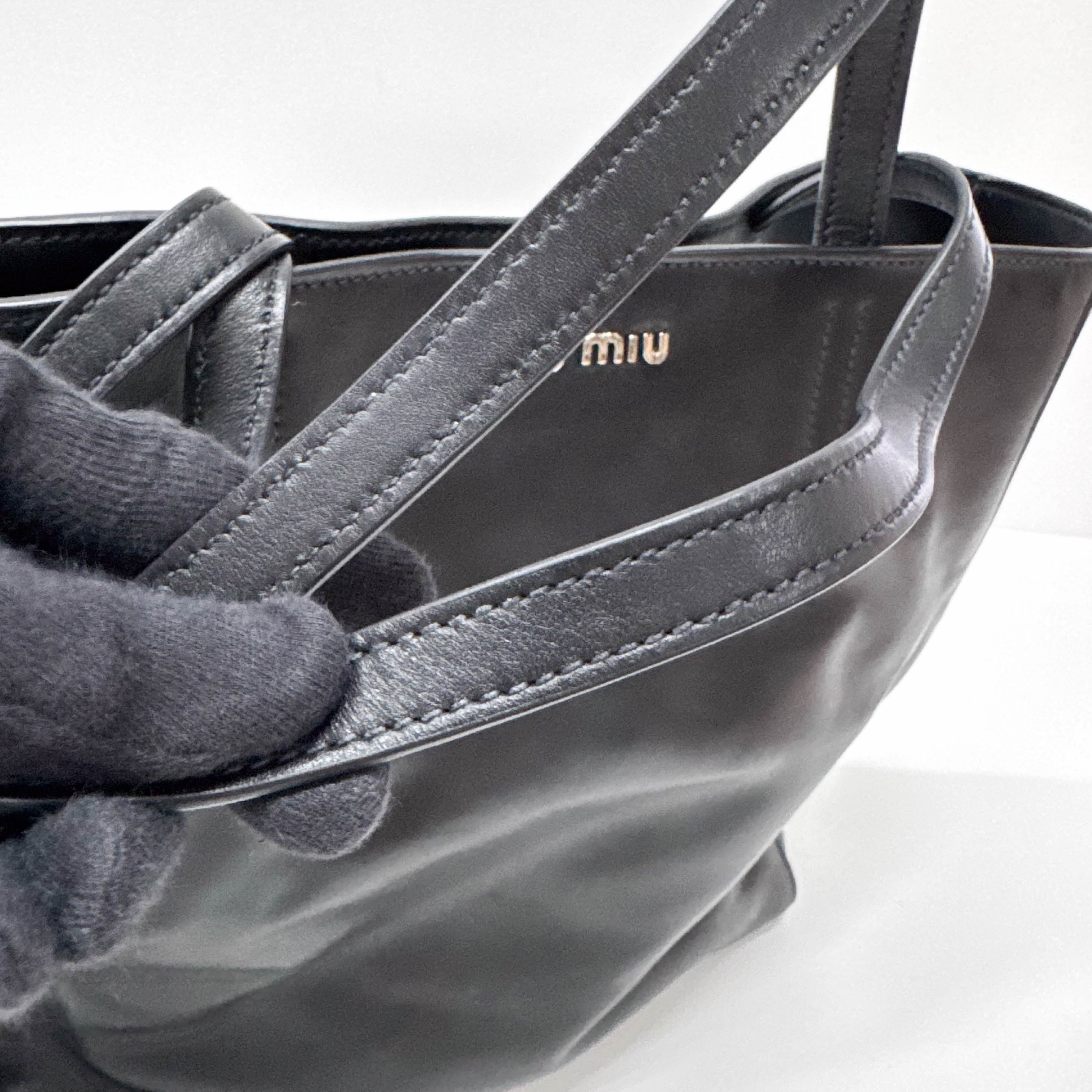 Archive Black Leather Shoulder Bag