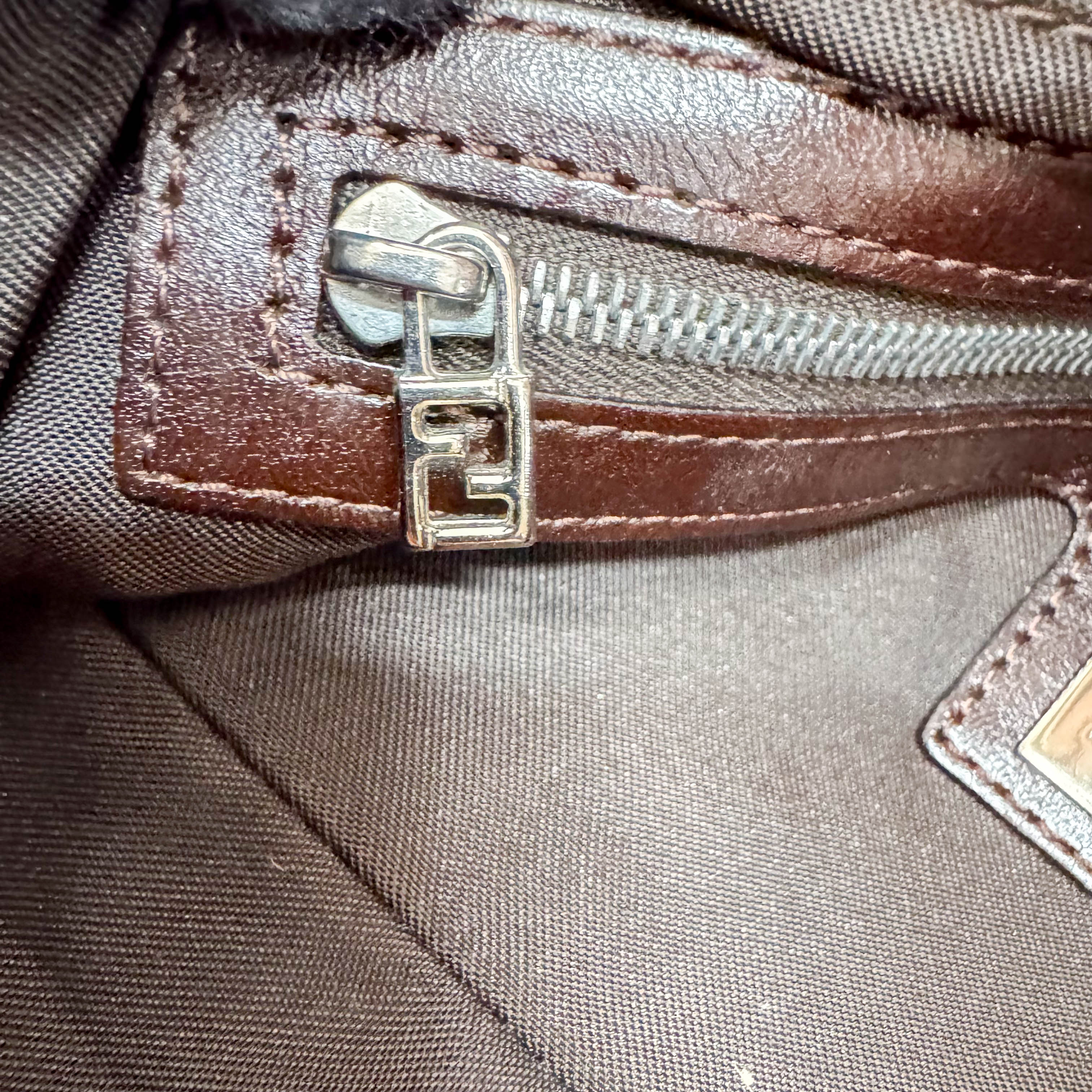 Baguette Pony Hair Brown Zebra Print Shoulder Bag