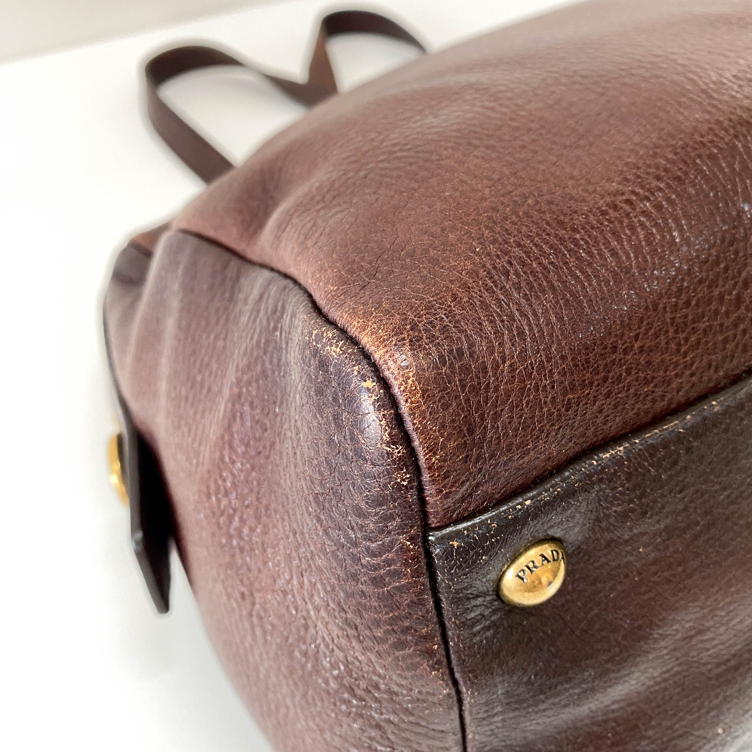 Tessuto Brown Leather Pietre Jeweled Tote Shoulder Bag