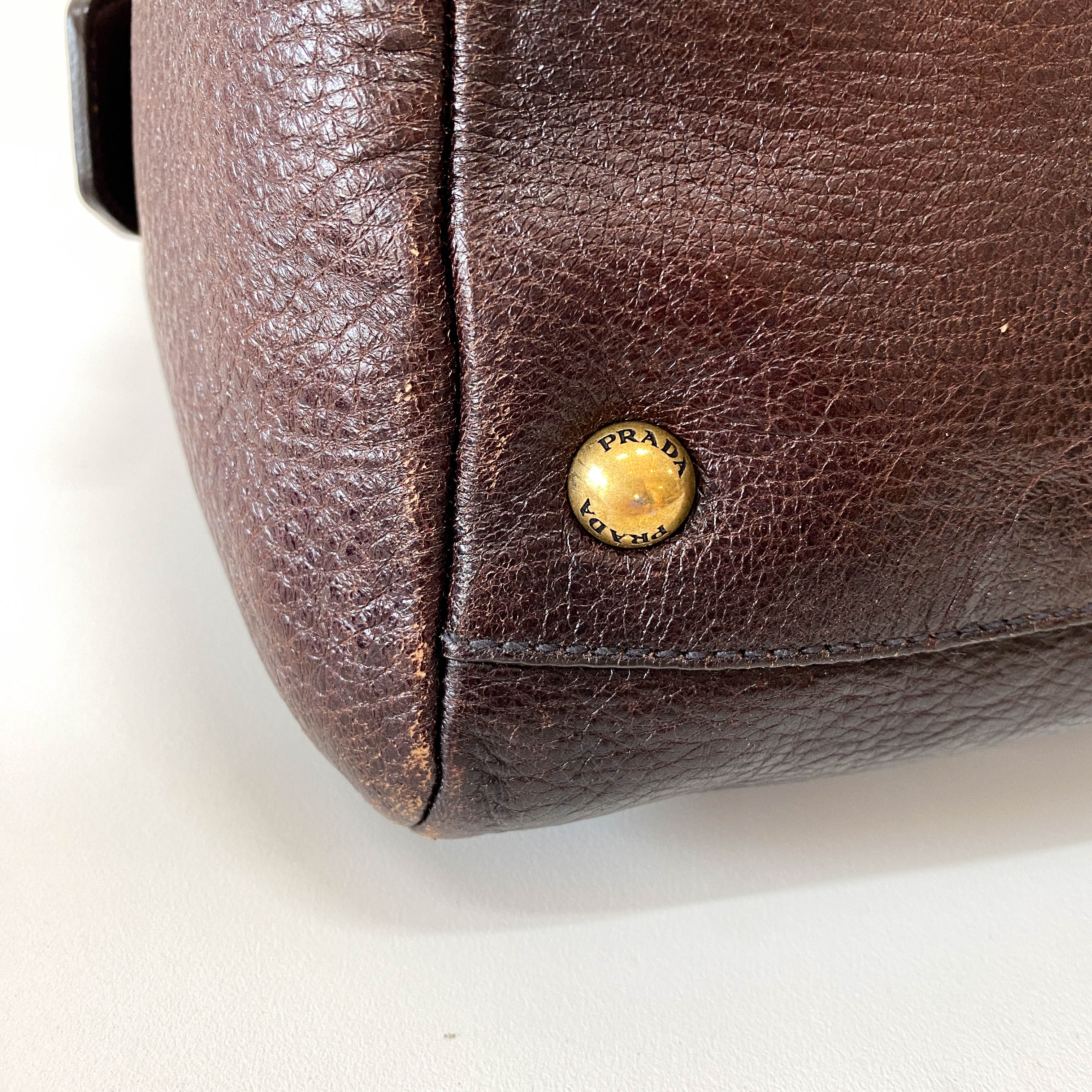 Tessuto Brown Leather Pietre Jeweled Tote Shoulder Bag