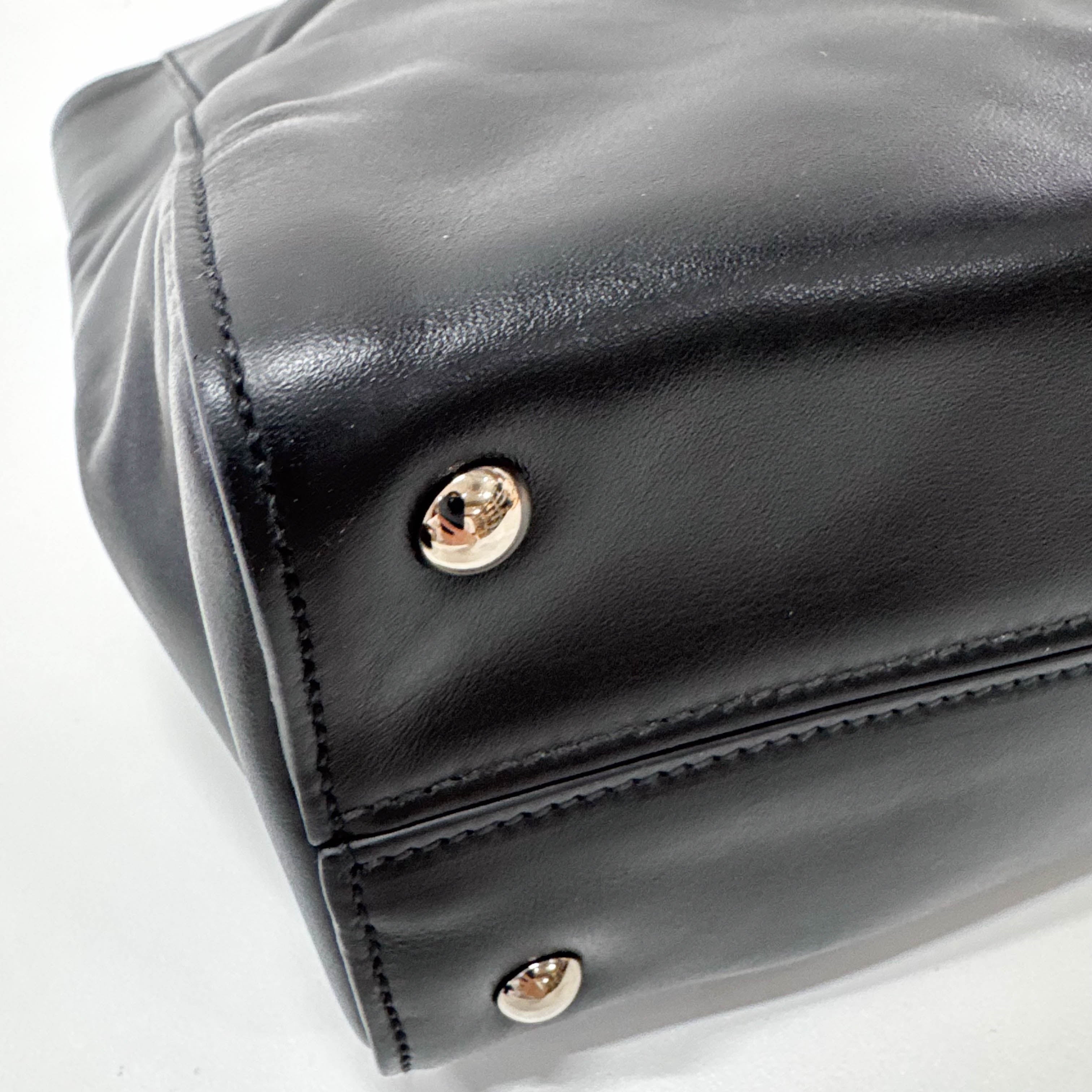 Archive Black Leather Shoulder Bag