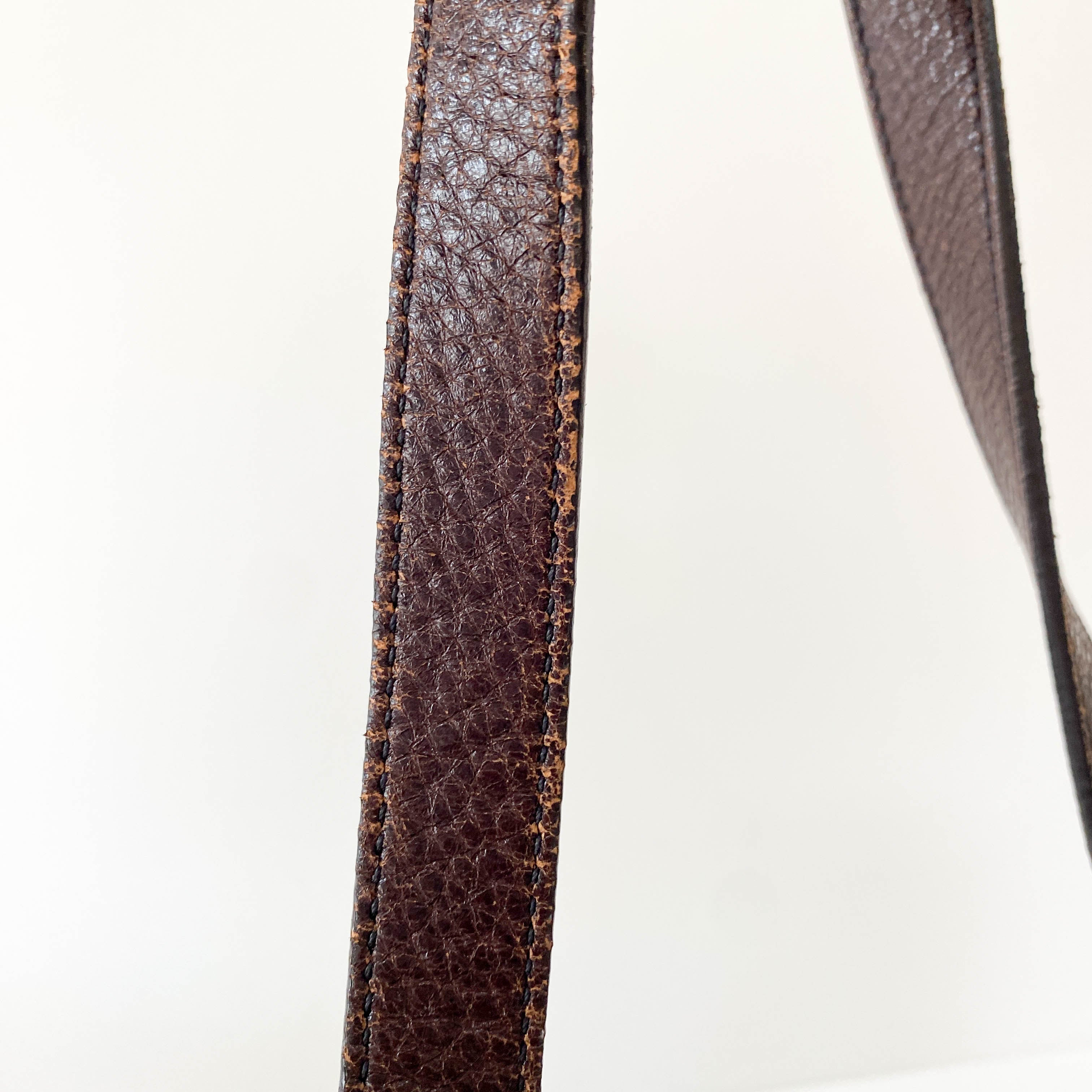 Tessuto Brown Leather Pietre Jeweled Tote Shoulder Bag