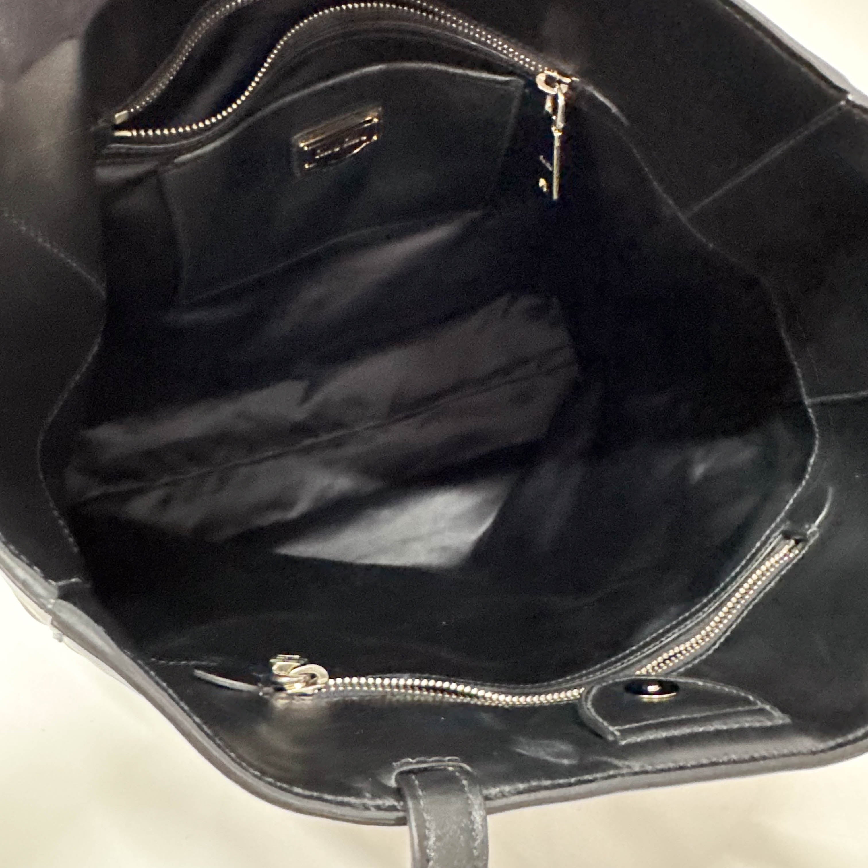 Archive Black Leather Shoulder Bag