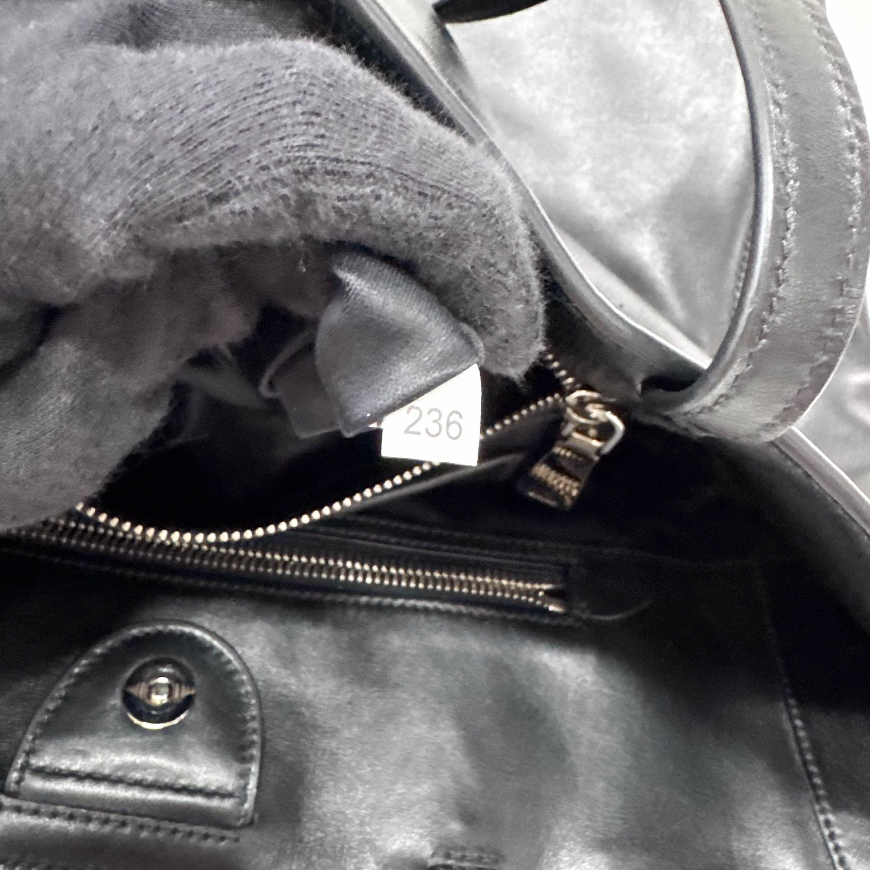 Archive Black Leather Shoulder Bag