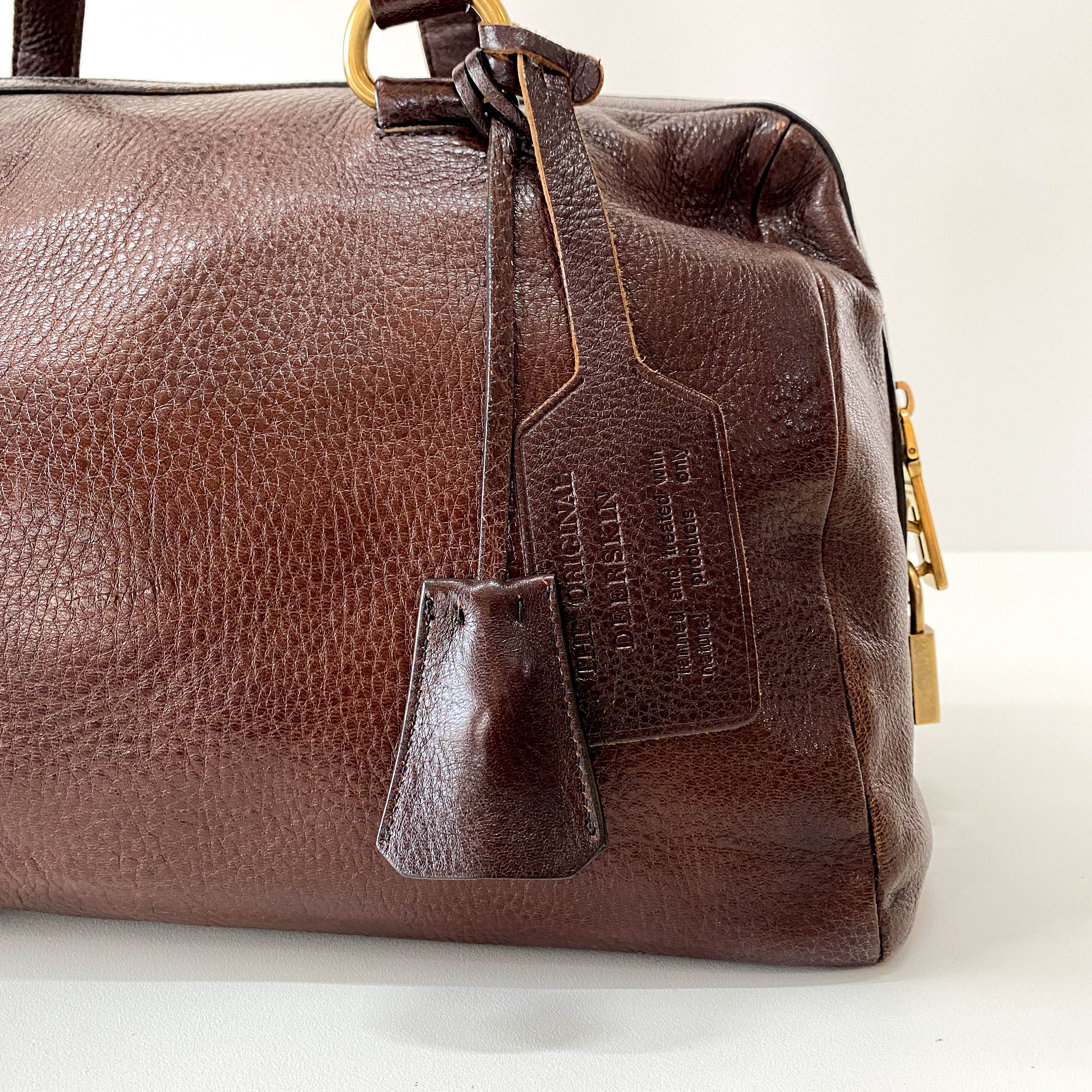 Tessuto Brown Leather Pietre Jeweled Tote Shoulder Bag