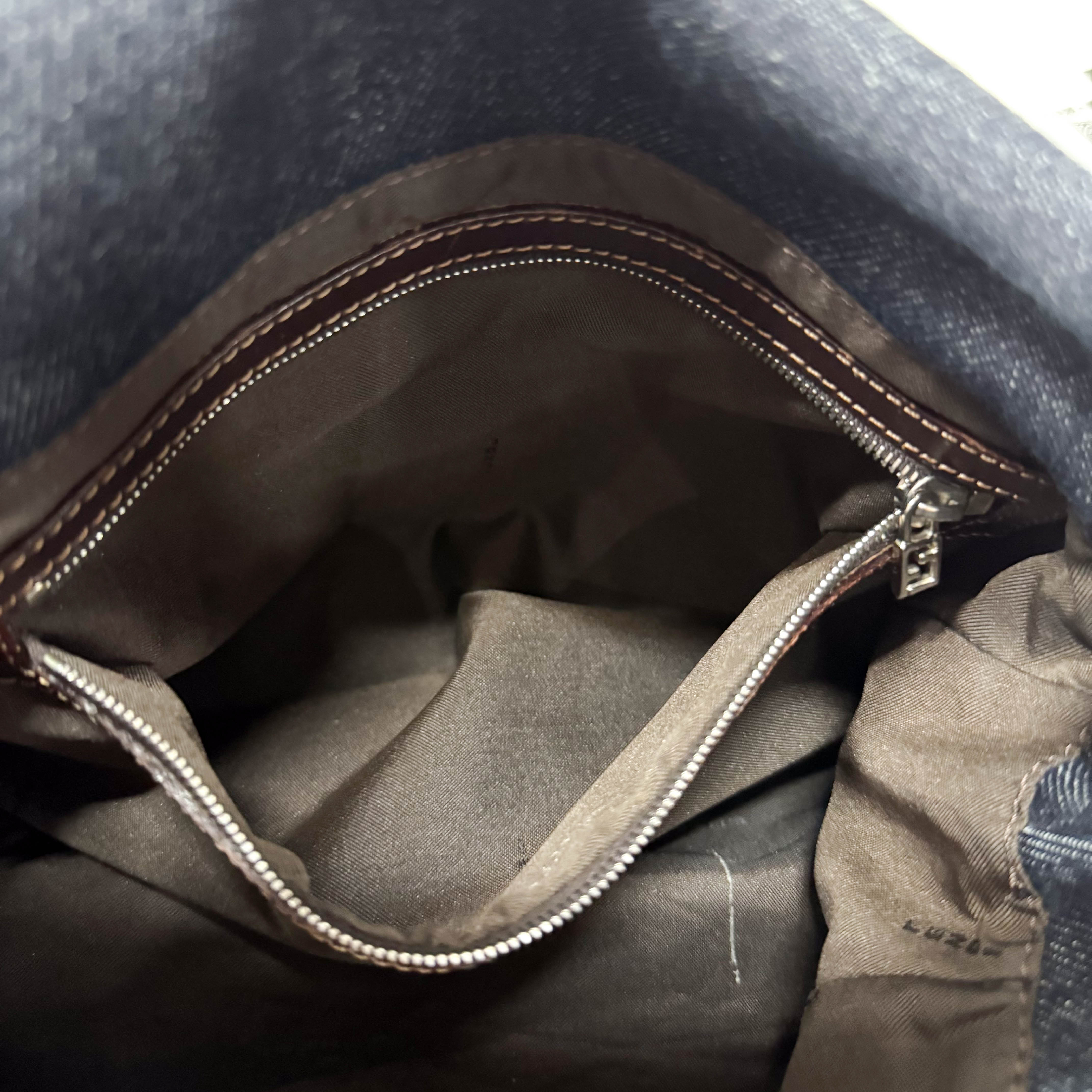 Mamma Baguette Blue Denim Shoulder Bag