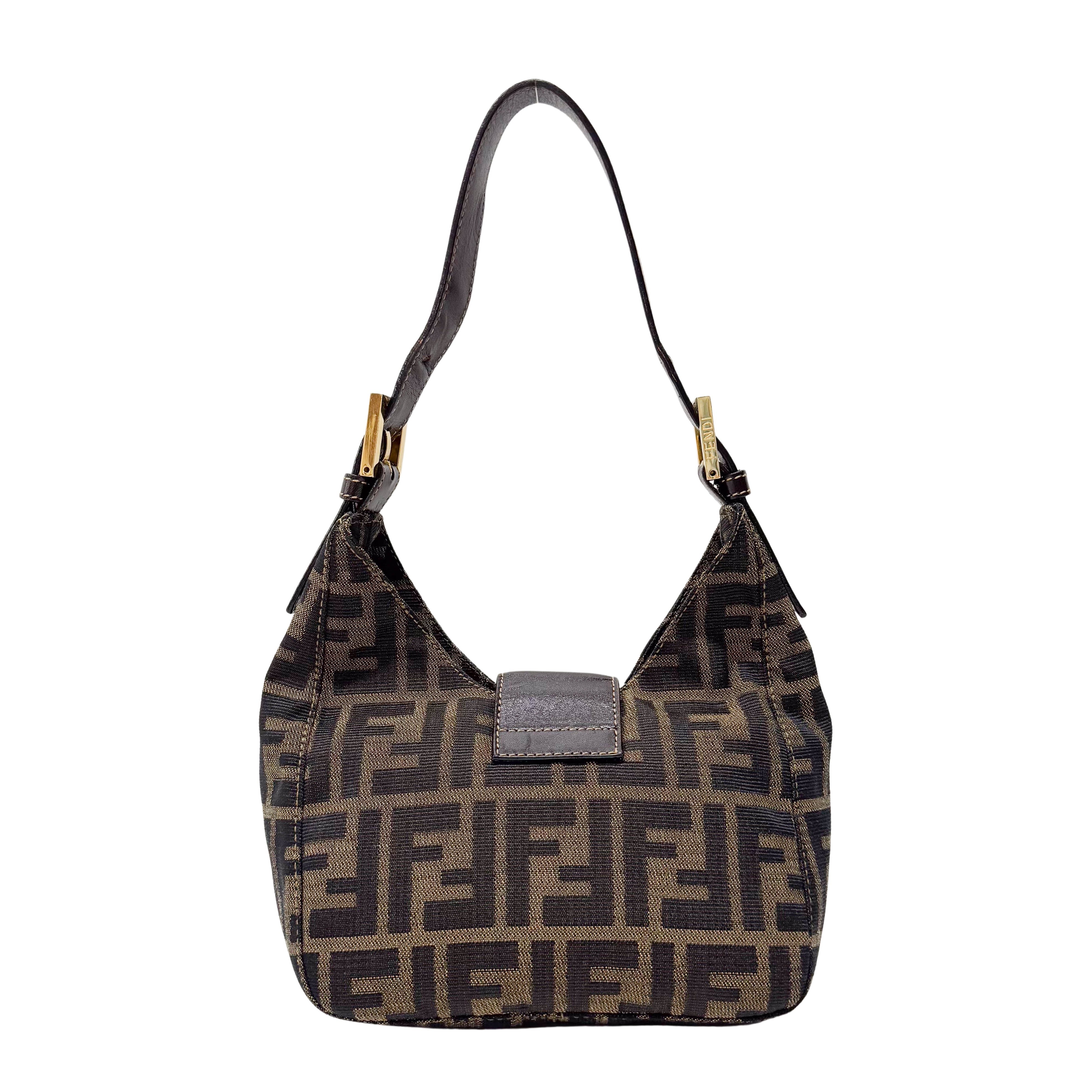 Zucca Small Brown Canvas Shoulder Bag