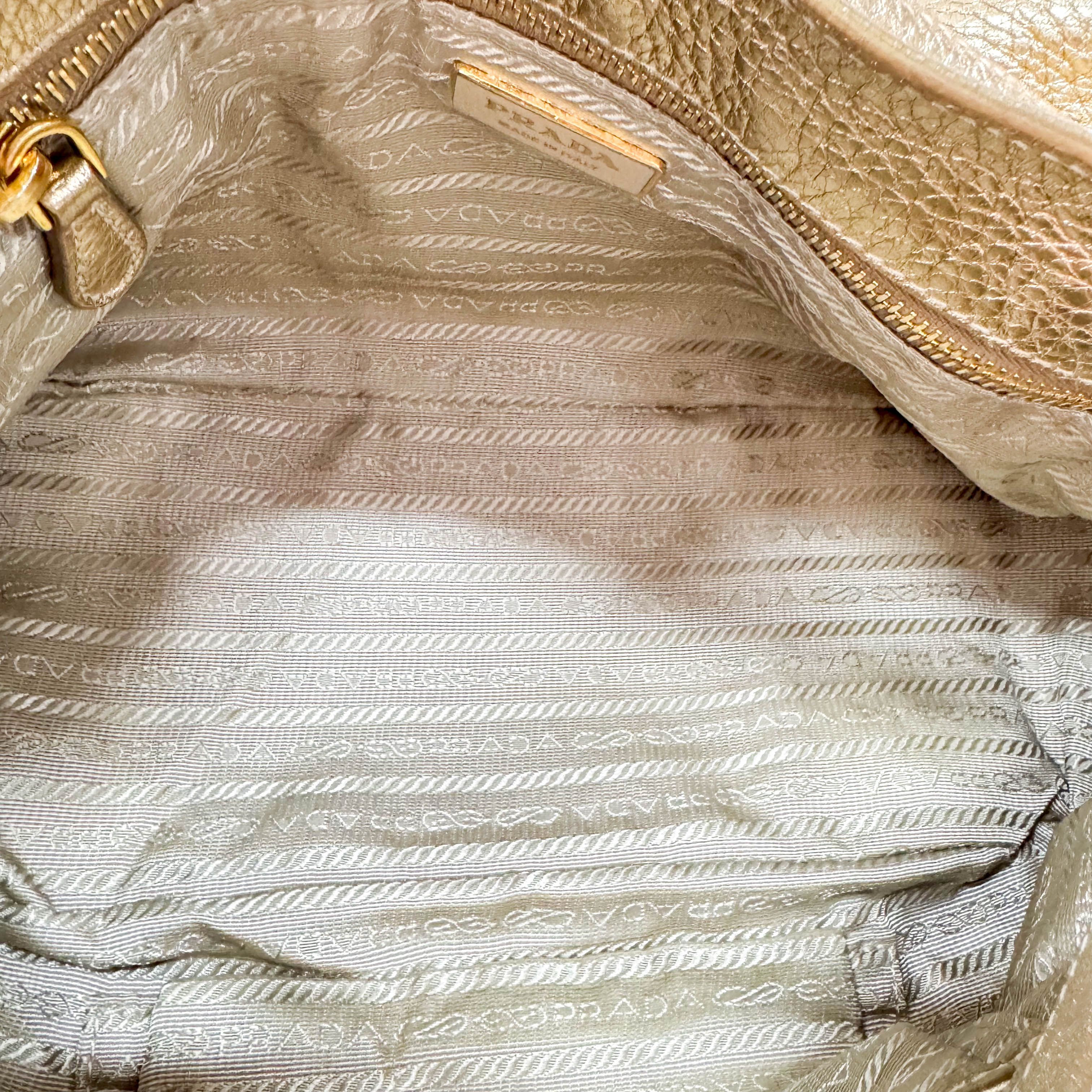 Gold Leather Shoulder Bag