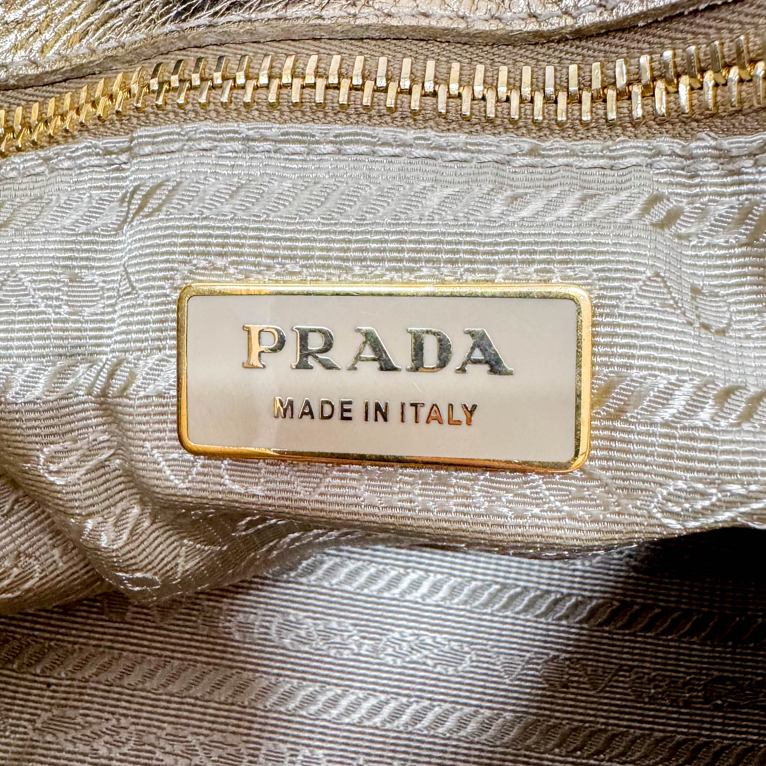 Gold Leather Shoulder Bag