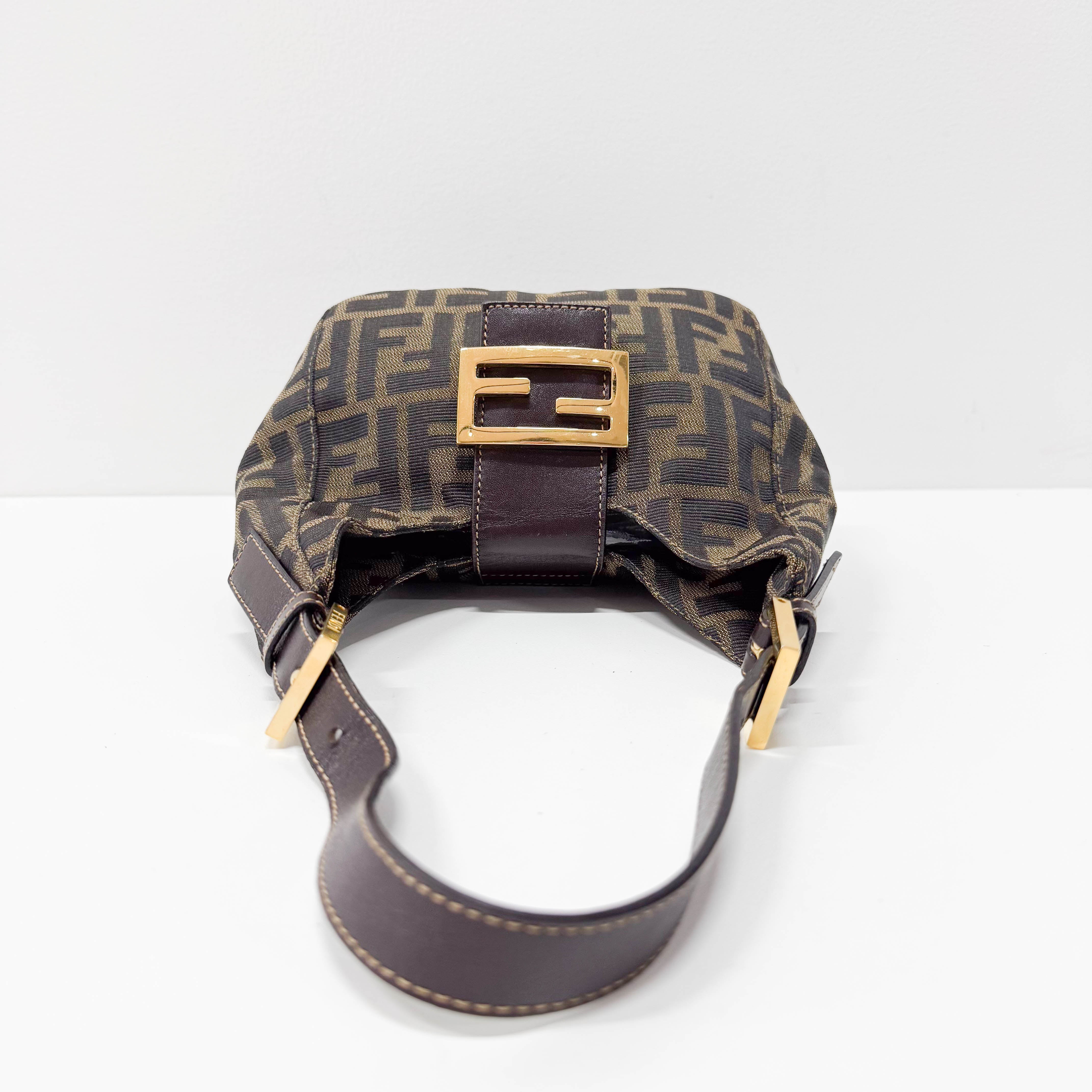 Zucca Small Brown Canvas Shoulder Bag