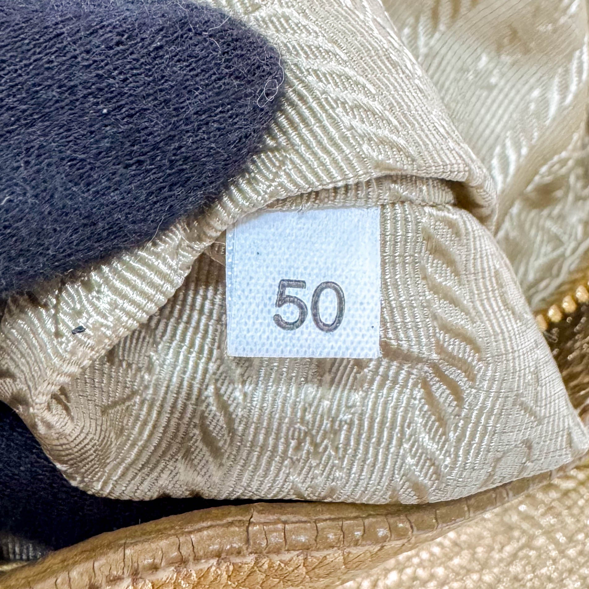 Gold Leather Shoulder Bag